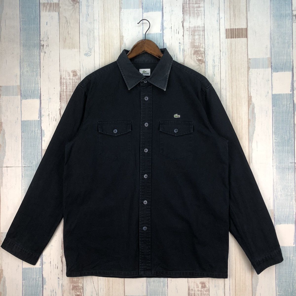 Lacoste × Vintage Vintage Lacoste Double Pocket Shirt Button Ups Size US XL / EU 56 / 4 - 1 Thumbnail