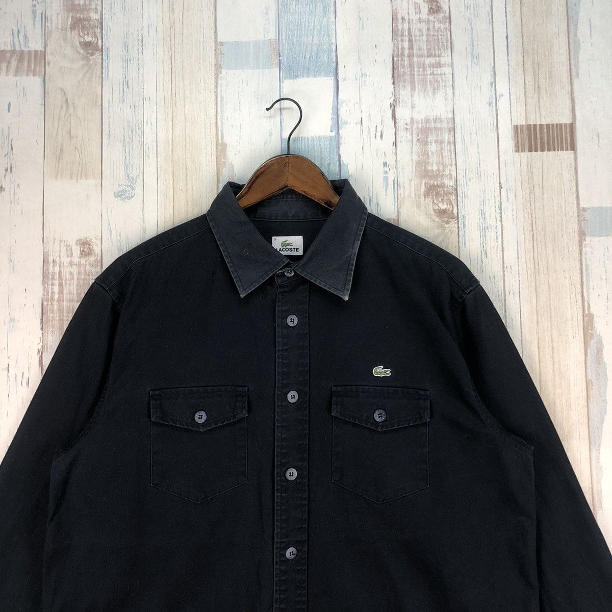 Lacoste × Vintage Vintage Lacoste Double Pocket Shirt Button Ups Size US XL / EU 56 / 4 - 3 Thumbnail