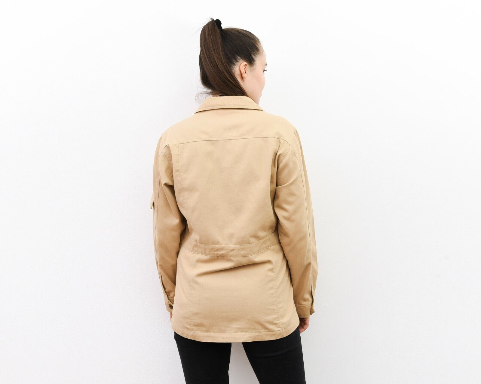 Other × Vintage Women's S Trucker Blazer Jacket Chore Beige Tan VTG Cotton Size S / US 4 / IT 40 - 6 Thumbnail
