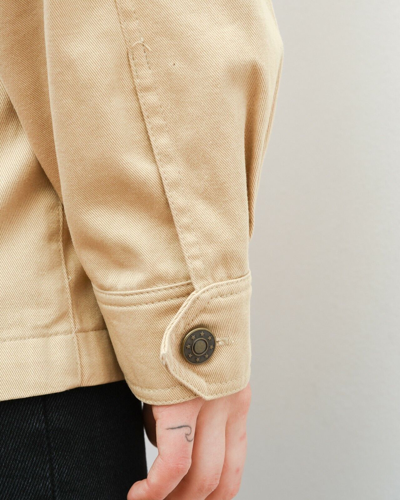 Other × Vintage Women's S Trucker Blazer Jacket Chore Beige Tan VTG Cotton Size S / US 4 / IT 40 - 7 Thumbnail