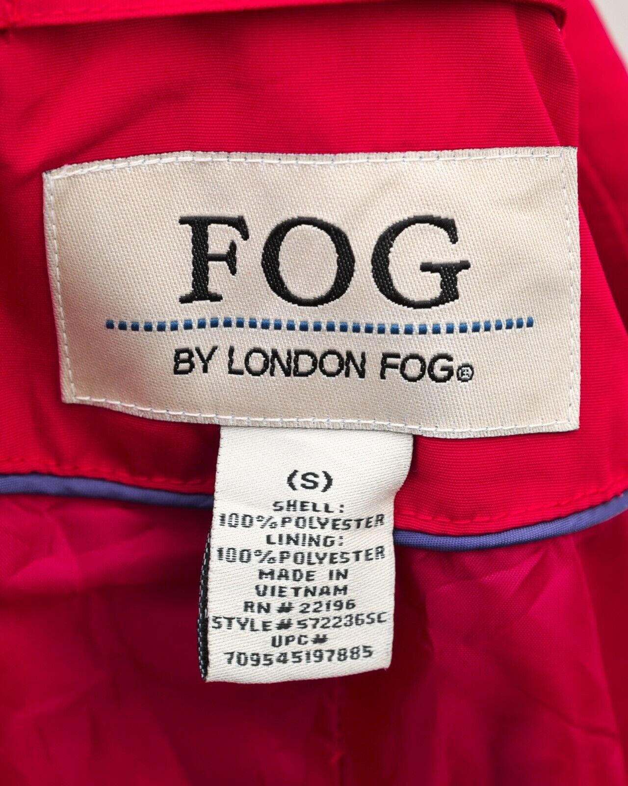 London Fog × Vintage Women's S Raincoat Trench Mac Coat Red Jacket Classic Size S / US 4 / IT 40 - 9 Thumbnail