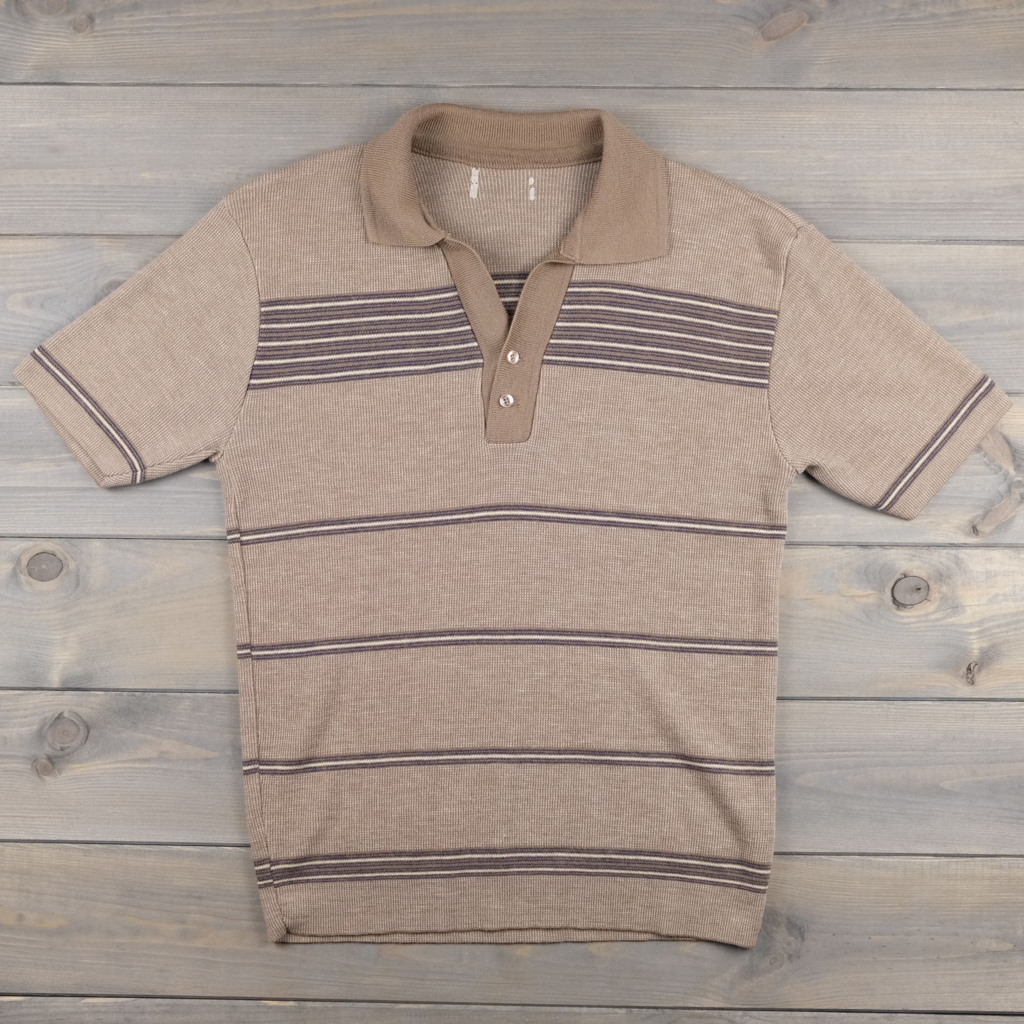 Vintage vintage brown knit polo shirt Grailed