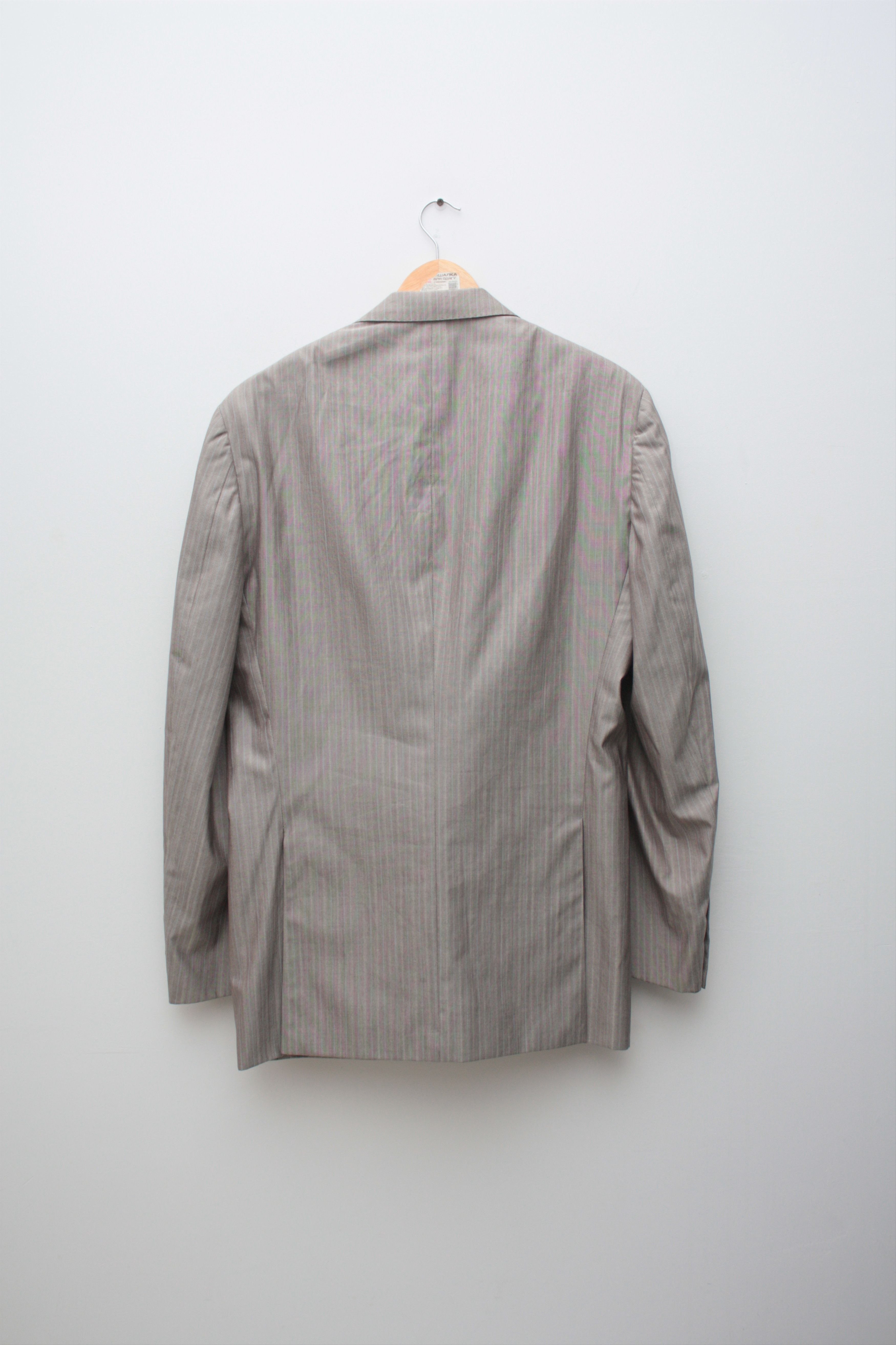 Versace Versace Beige/Gray Vintage 3 Buttons Blazer Made In Italy Size 48R - 2 Thumbnail