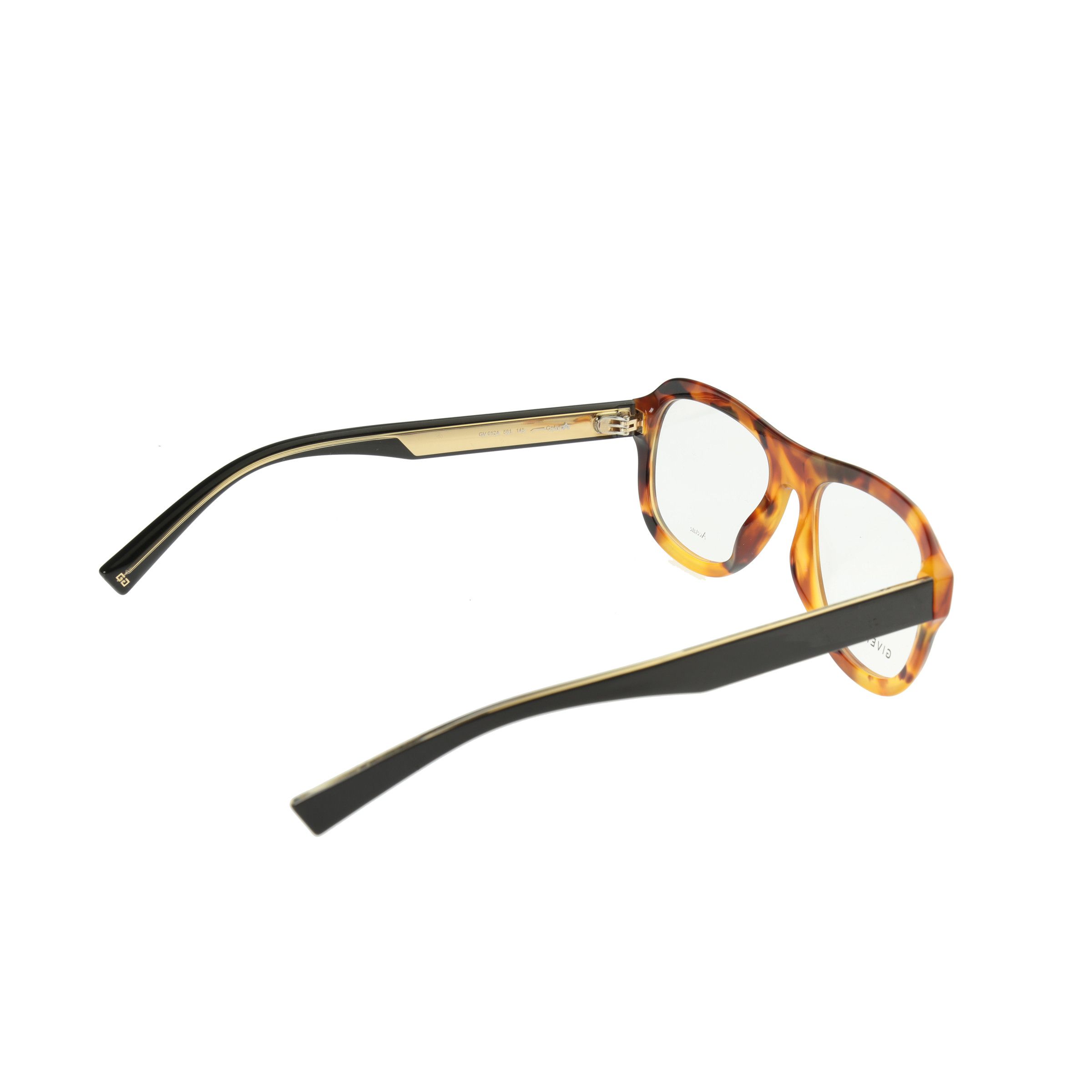 Givenchy Givenchy Havana Brown Gold Pilot Frame Glasses GV 0124 Size ONE SIZE - 3 Thumbnail