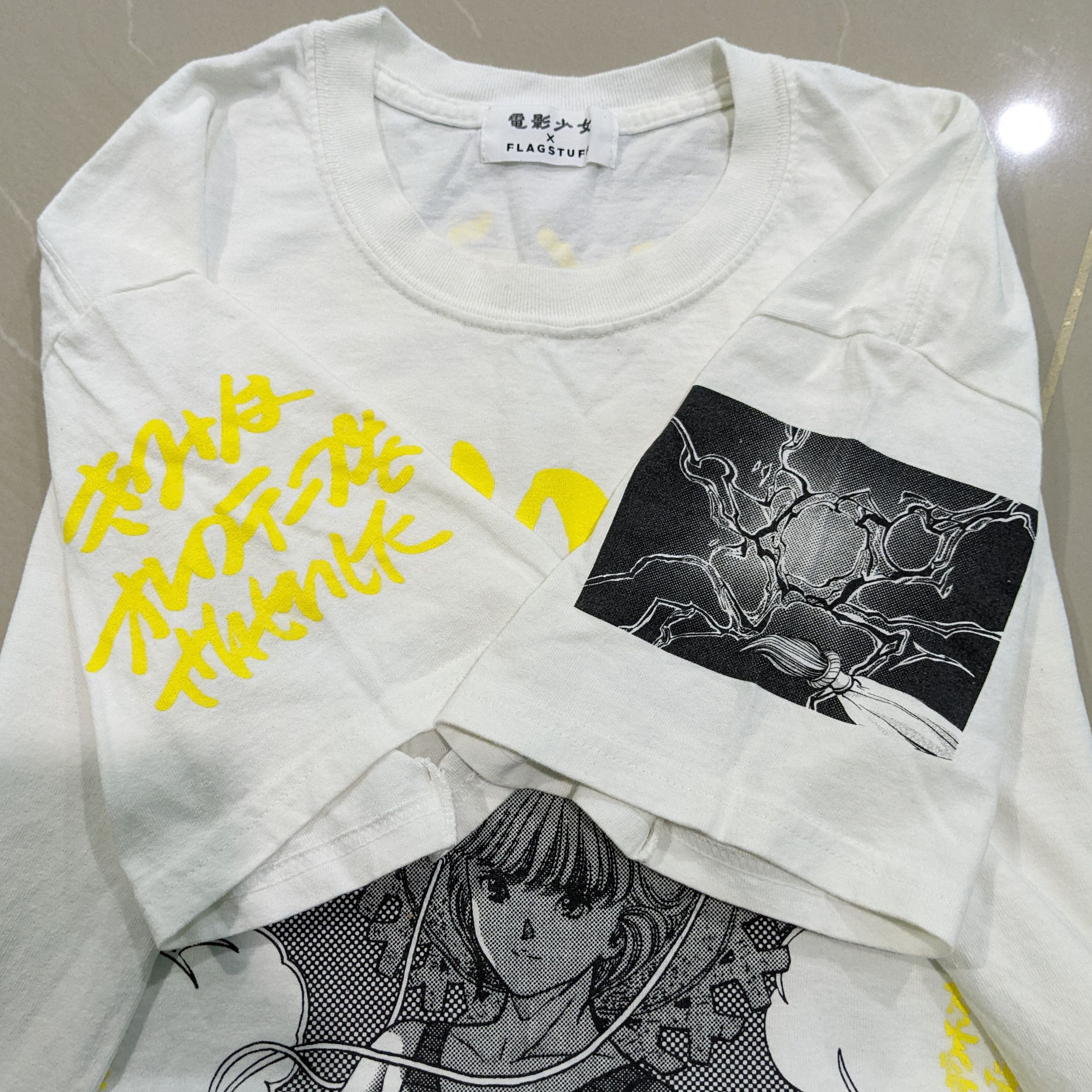 Anime Video Girl Ai X Flag Stuff White Tee Size L Japanese Anime Size US L / EU 52-54 / 3 - 3 Thumbnail