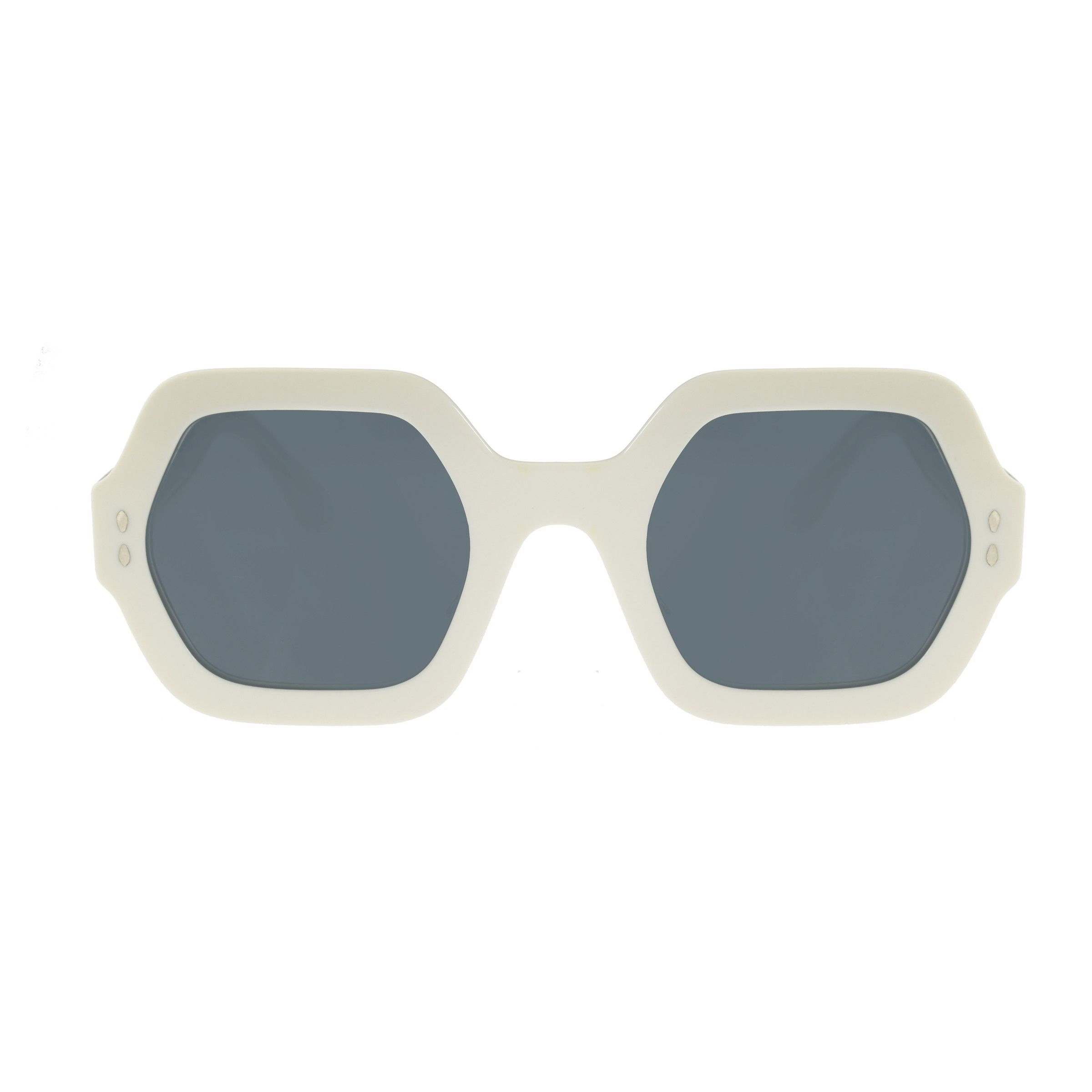 Isabel Marant Isabel Marant Geometric White Plastic Frame Sunglasses Size ONE SIZE - 2 Thumbnail