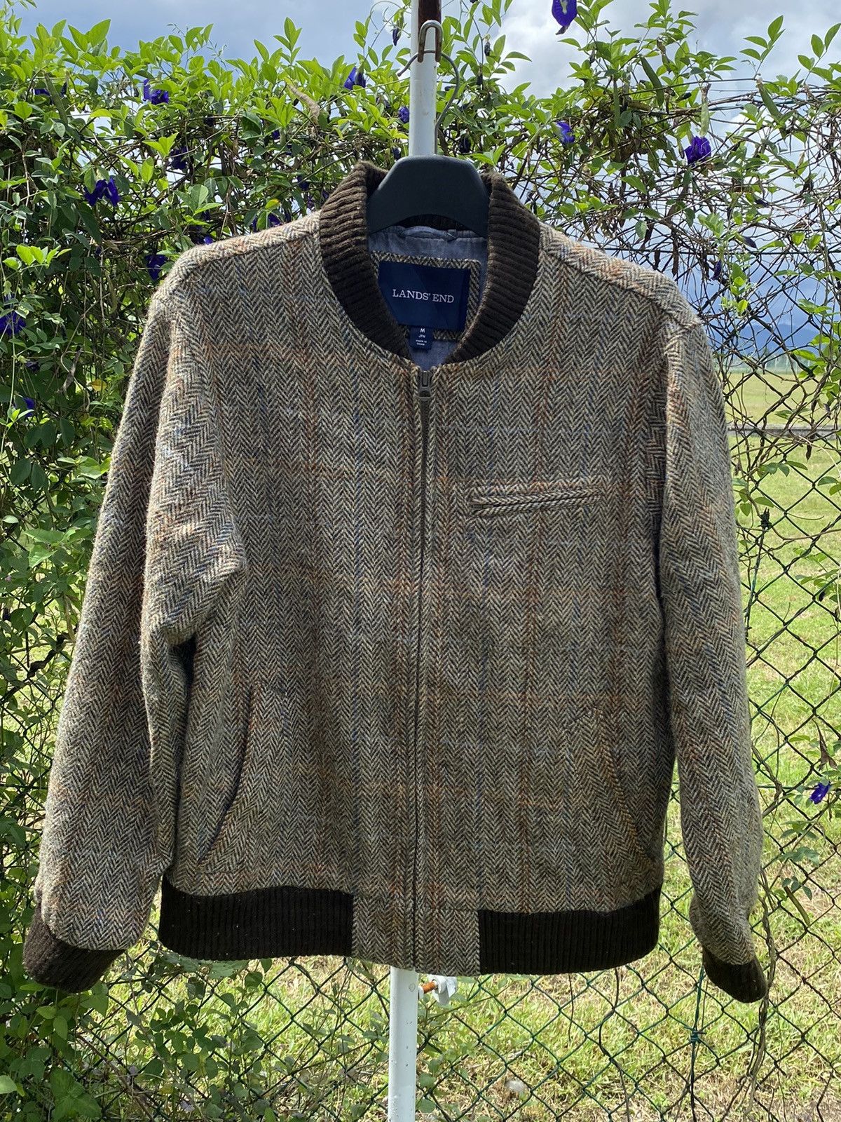 Harris Tweed × Lands' End × Vintage Vintage Harris Tweed X LAND’S END Wool Jacket Size US M / EU 48-50 / 2 - 1 Thumbnail