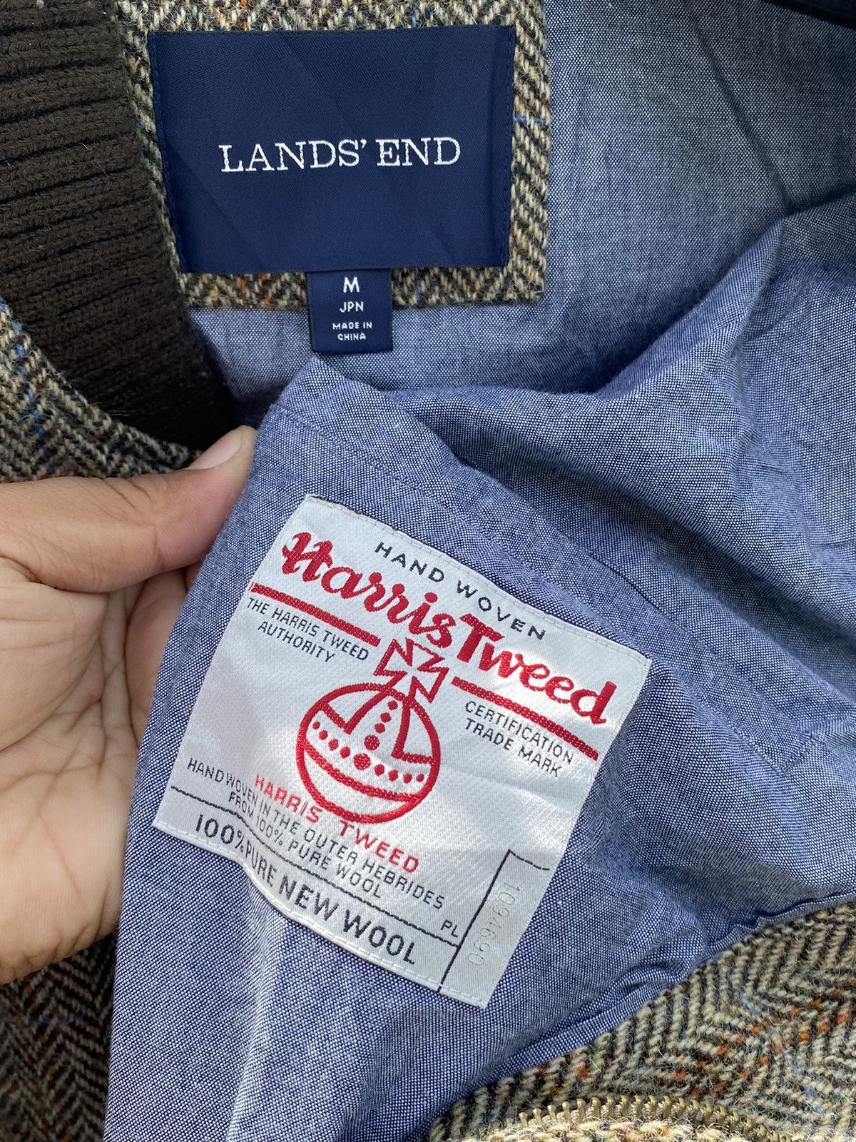 Harris Tweed × Lands' End × Vintage Vintage Harris Tweed X LAND’S END Wool Jacket Size US M / EU 48-50 / 2 - 3 Thumbnail