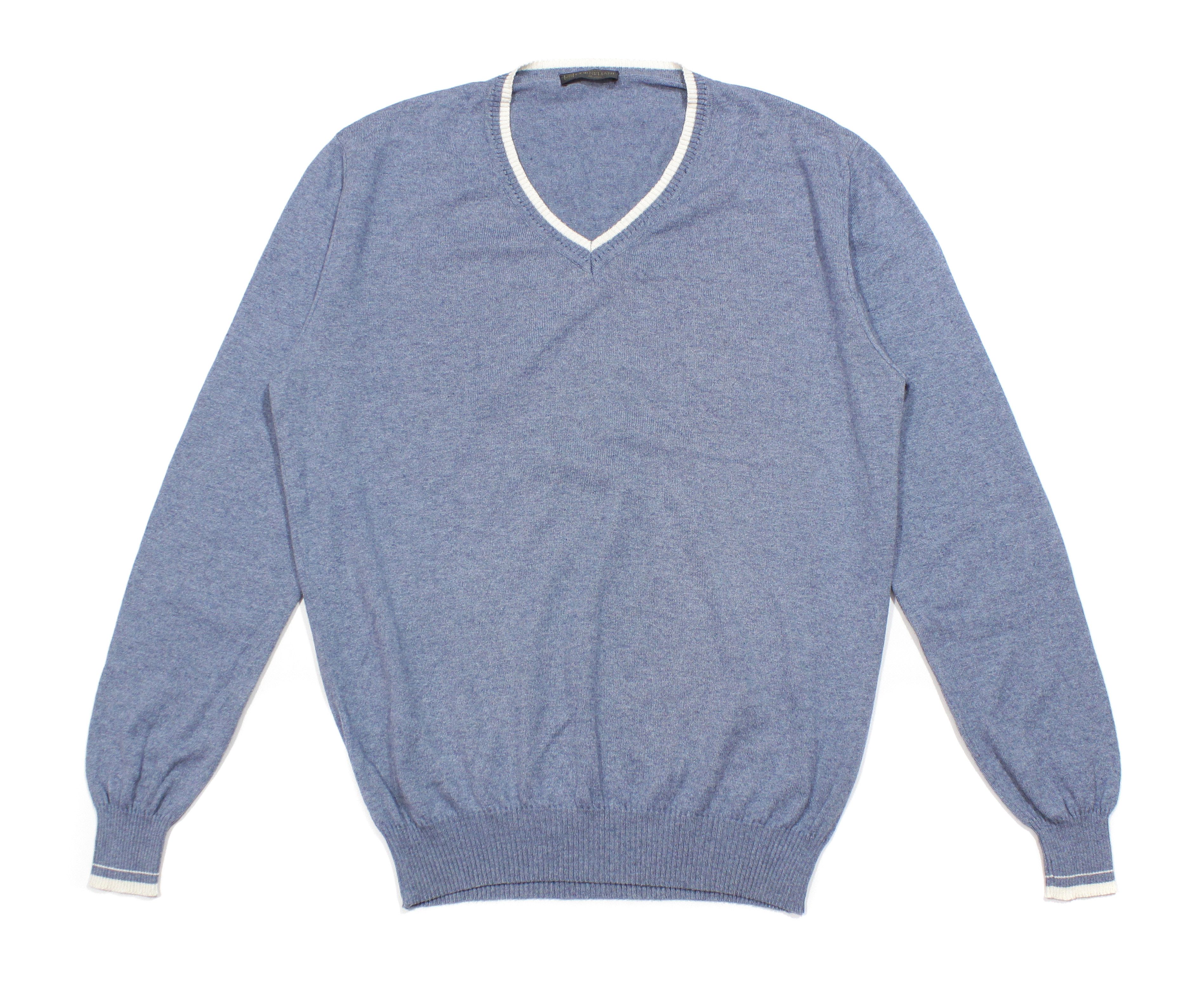 Corneliani Cashmere V Neck Sweater Size US L / EU 52-54 / 3 - 1 Thumbnail