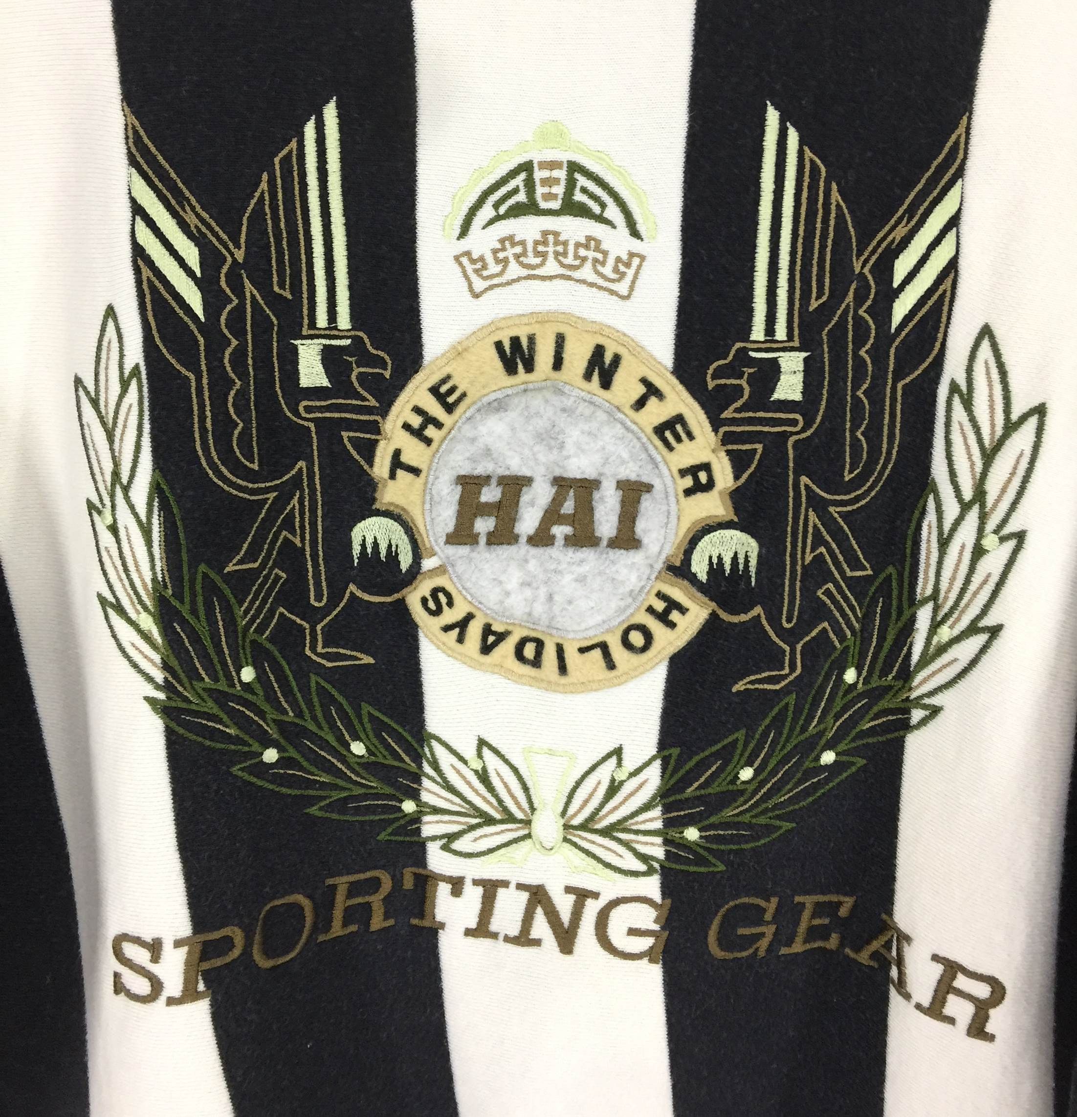 Designer × Hai Sporting Gear × Issey Miyake Hai sporting gear stripe embroidered logo sweatshirt Size US M / EU 48-50 / 2 - 3 Thumbnail