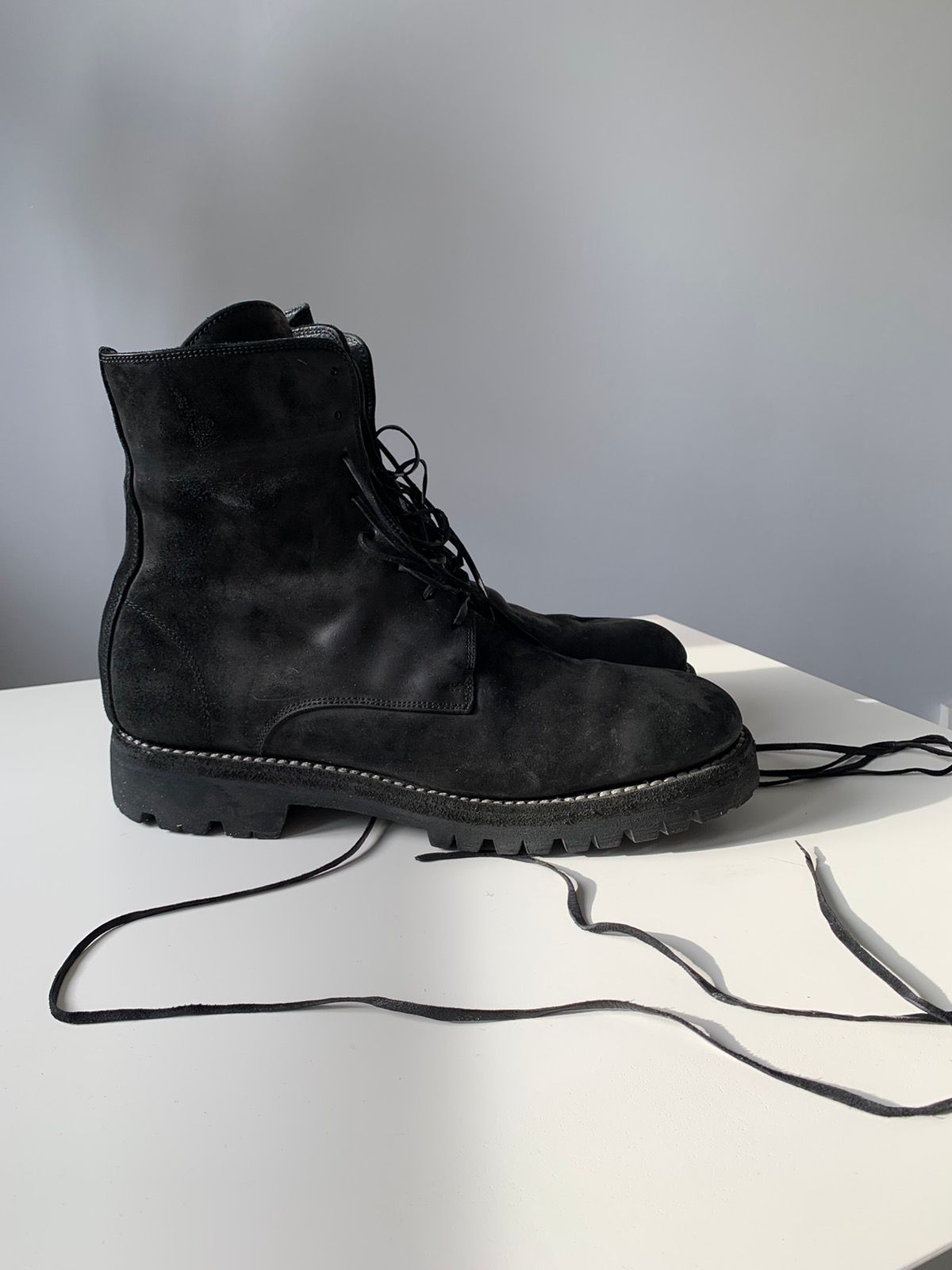 Pre-owned Guidi 795v Shoes In Black