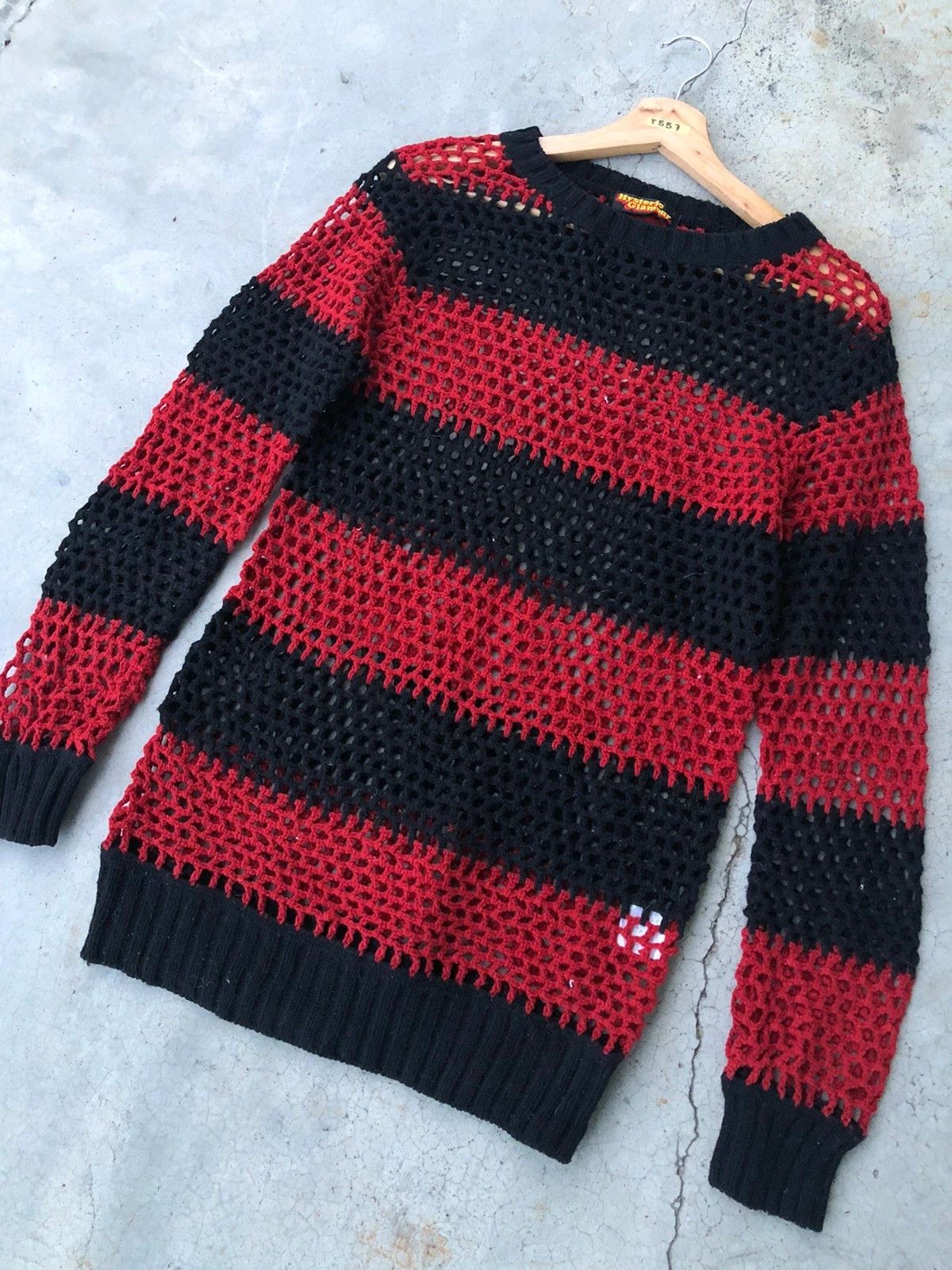 Aran Isles Knitwear × Homespun Knitwear × Hysteric Glamour 📌Hysteric Glamour Kinky Slick Mesh Net Sexy Transparent Size US S / EU 44-46 / 1 - 4 Thumbnail