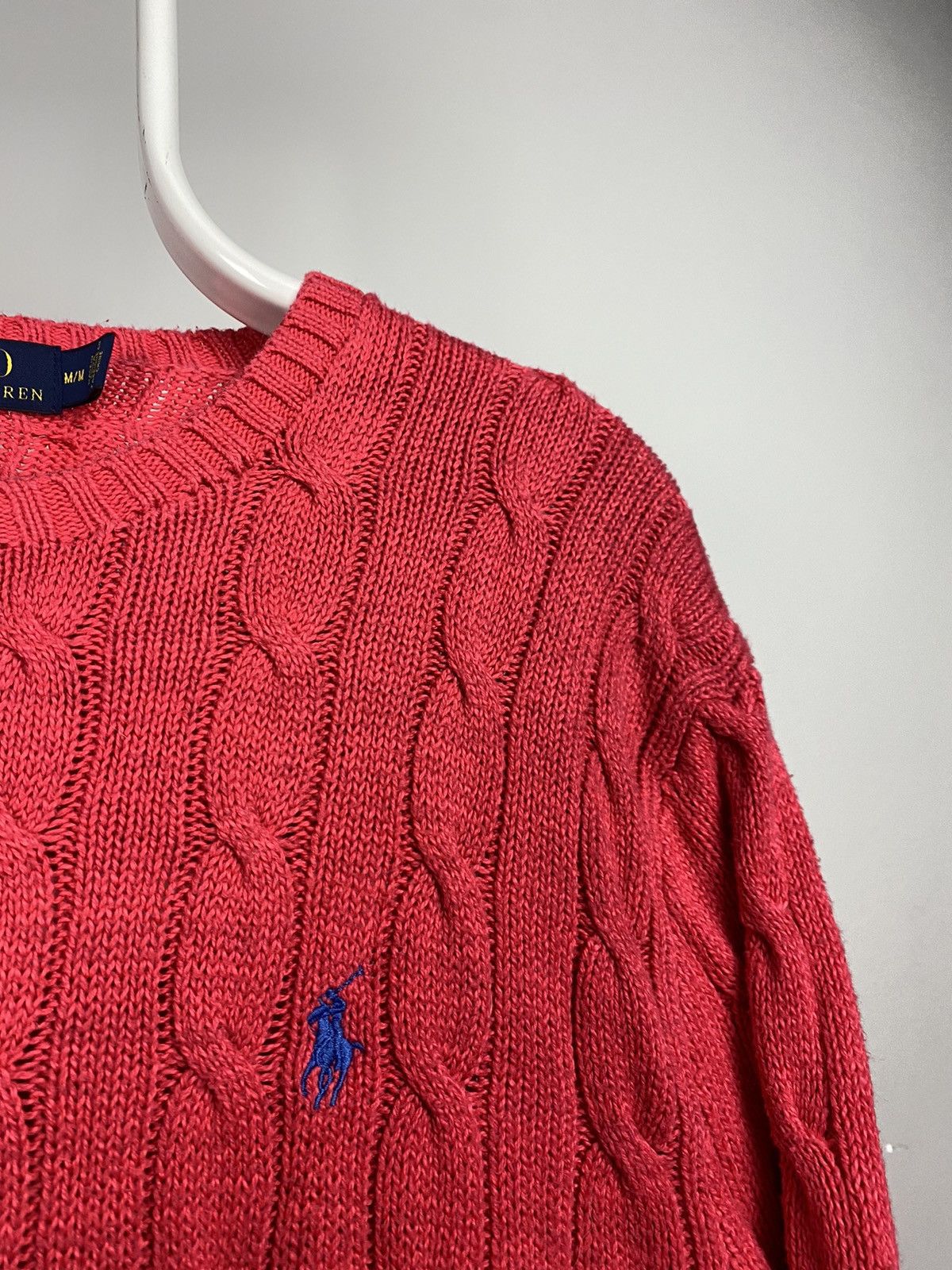 Polo Ralph Lauren × Ralph Lauren × Vintage Polo Ralph Lauren Pink cable knit sweater Size US M / EU 48-50 / 2 - 4 Thumbnail