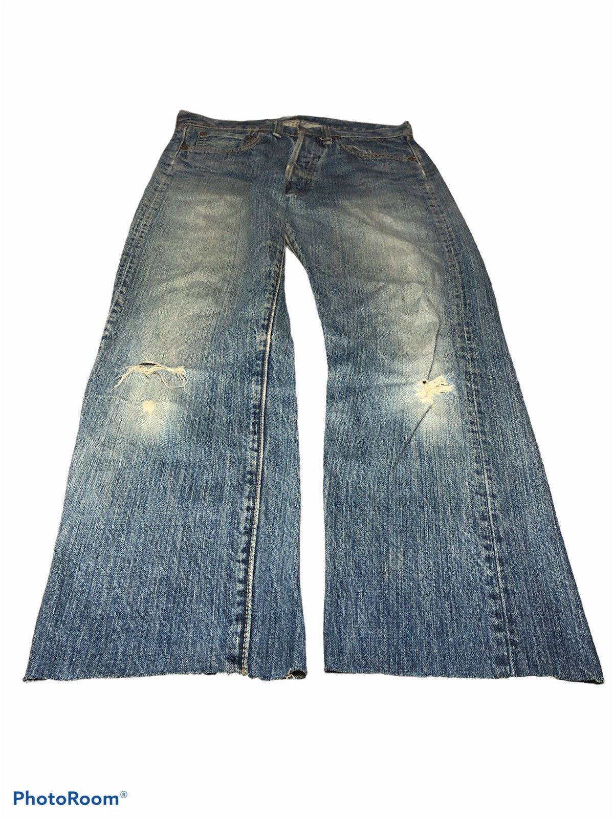 Denime CROPPED DISTRESSED DENIM BY DENIME JAPAN Size US 30 / EU 46 - 3 Thumbnail