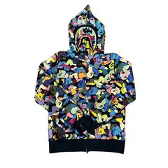 Bape shark hoodie hot sale multi camo