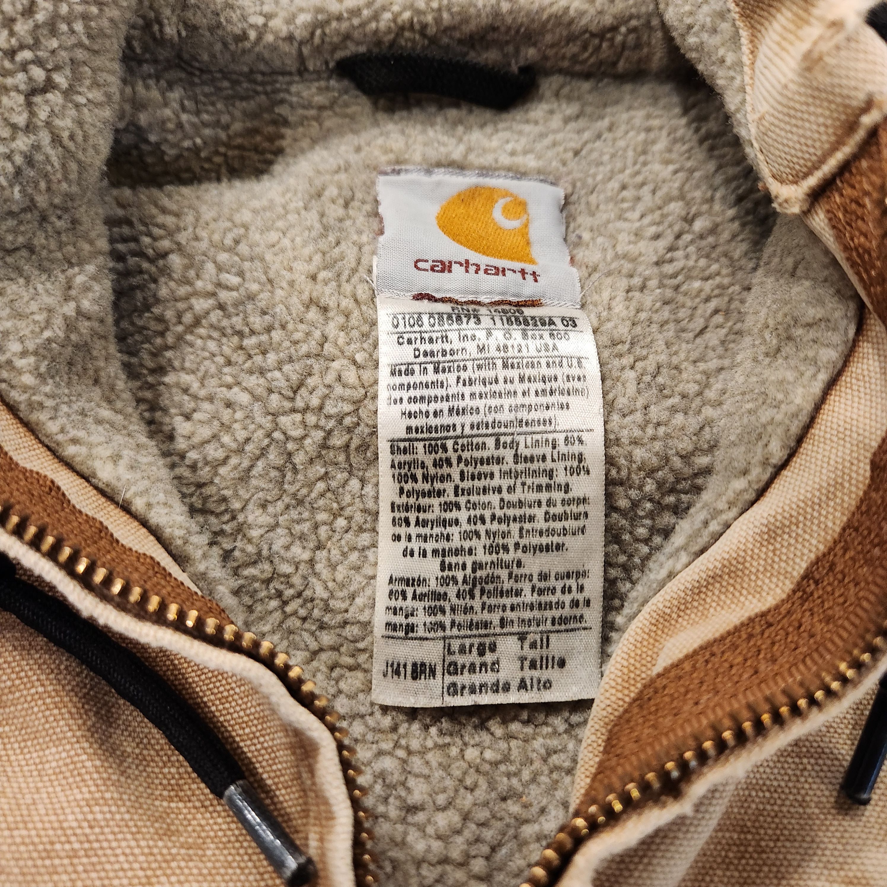 Carhartt Vintage Carhartt Detroit hooded sherpa Faded Thrashed jacket Size US L / EU 52-54 / 3 - 2 Thumbnail
