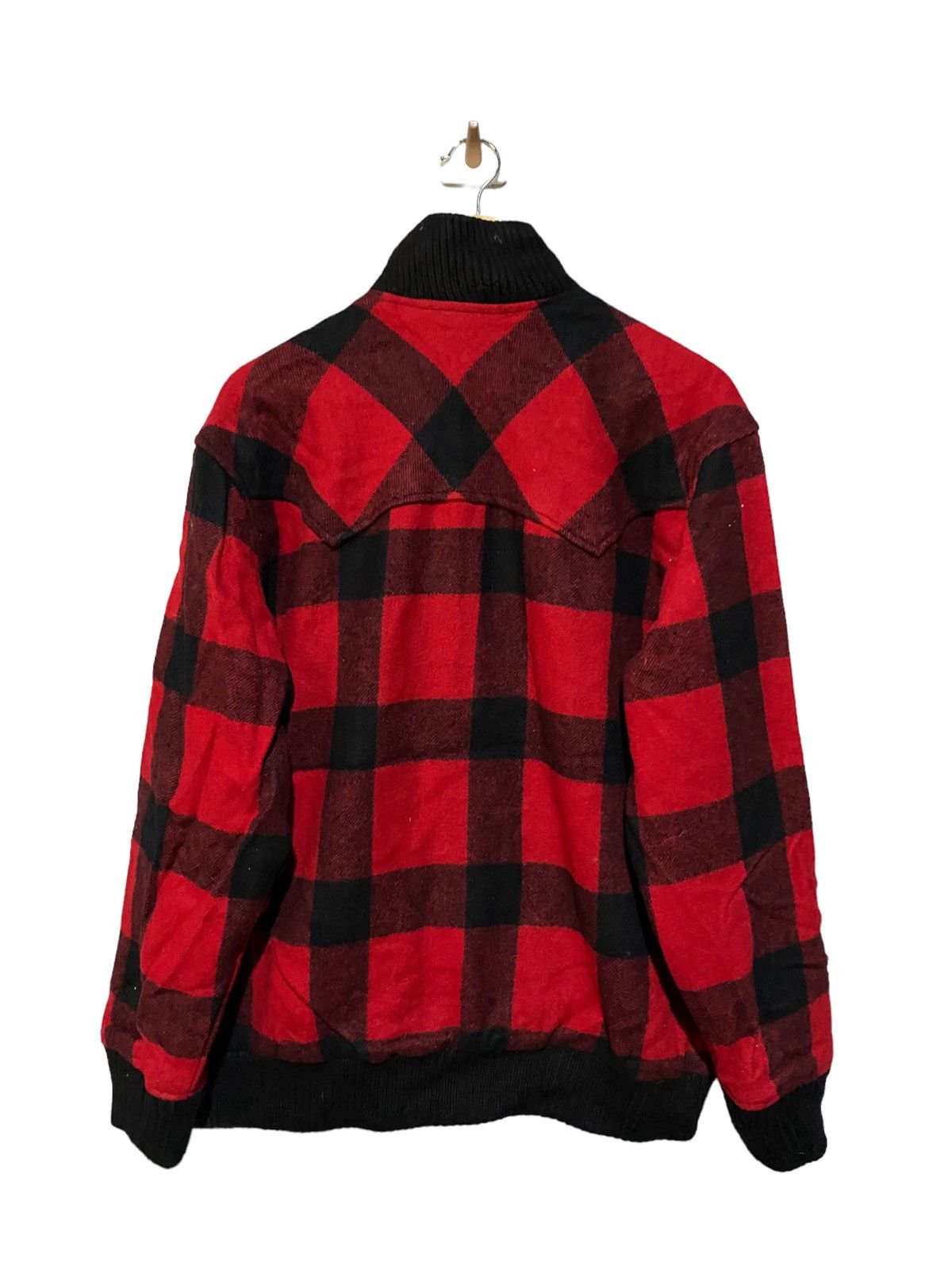 Vintage × Woolrich Woolen Mills Woolrich Red Buffalo Plaid Wool Jacket Vintage Outdoor Wear Size US L / EU 52-54 / 3 - 2 Thumbnail
