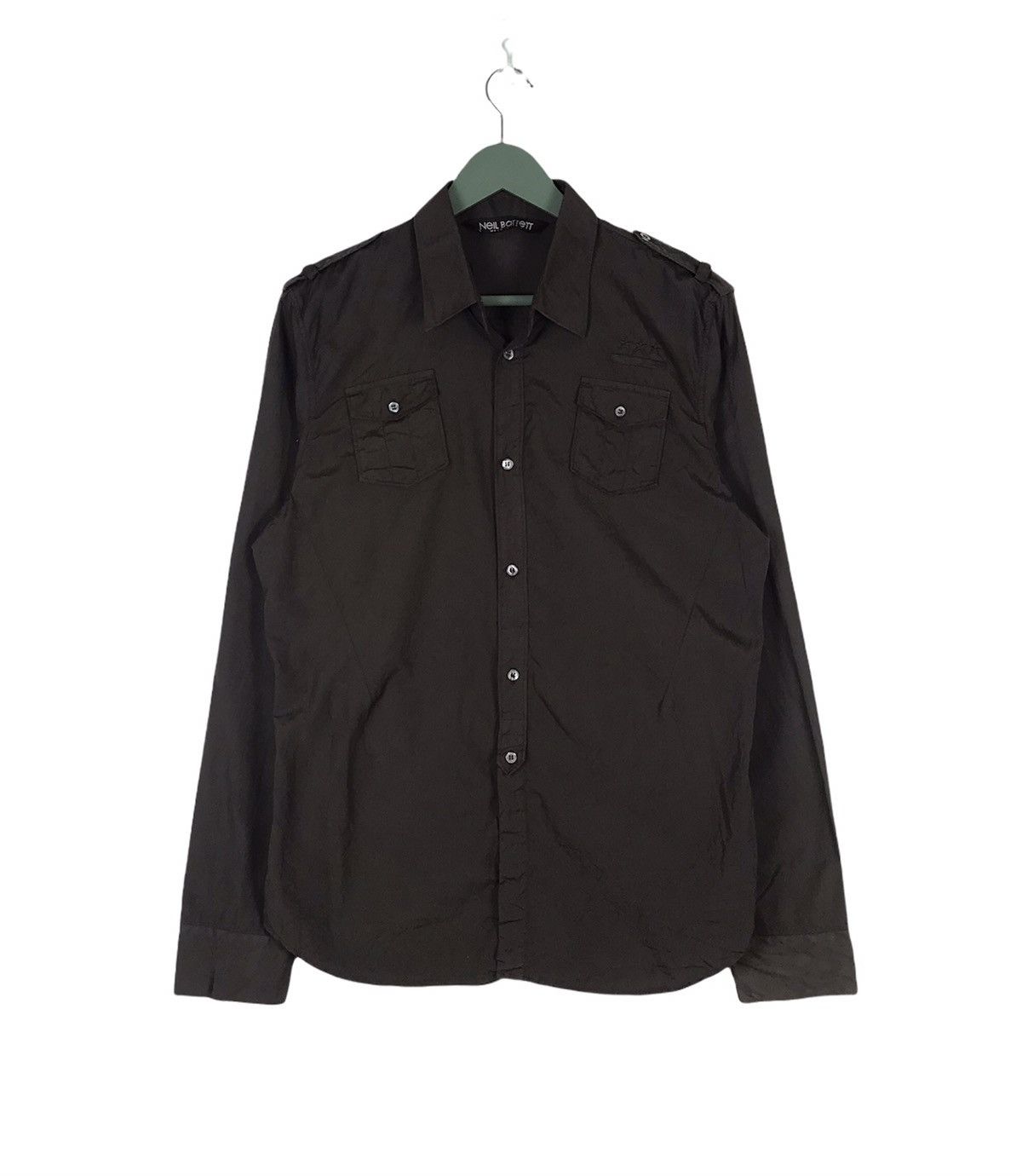 Designer × Neil Barrett Neil Barret 2006 military army 3 stars logo shirt Size US L / EU 52-54 / 3 - 2 Thumbnail