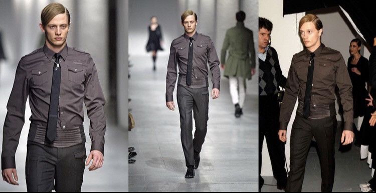 Designer × Neil Barrett Neil Barret 2006 military army 3 stars logo shirt Size US L / EU 52-54 / 3 - 1 Thumbnail