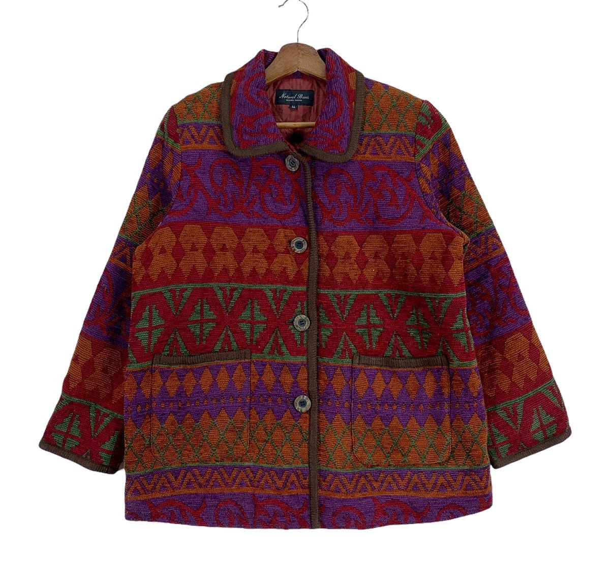 VINTAGE NATURAL BASIC FASHION NATIVE MULTICOLOR JACKET