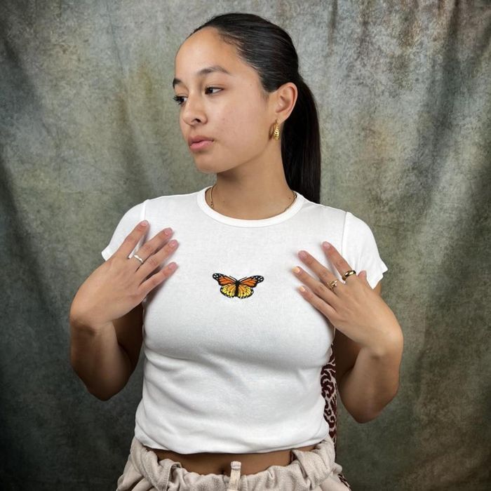 Brandy Melville Brandy Melville butterfly T shirt Grailed