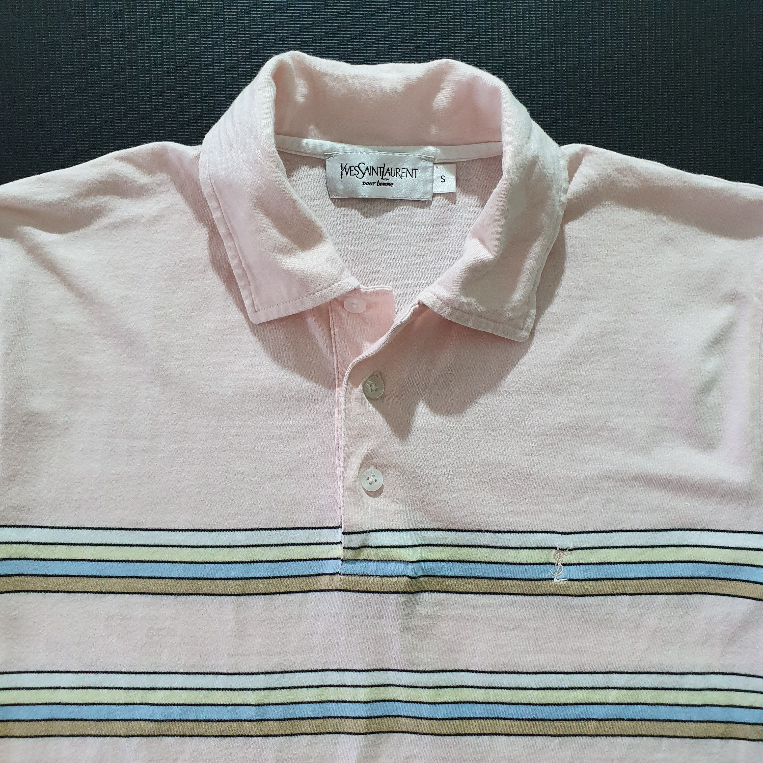 Yves Saint Laurent Rare Pastel YSL Yves Saint Laurent Polo Shirt Size US S / EU 44-46 / 1 - 1 Thumbnail