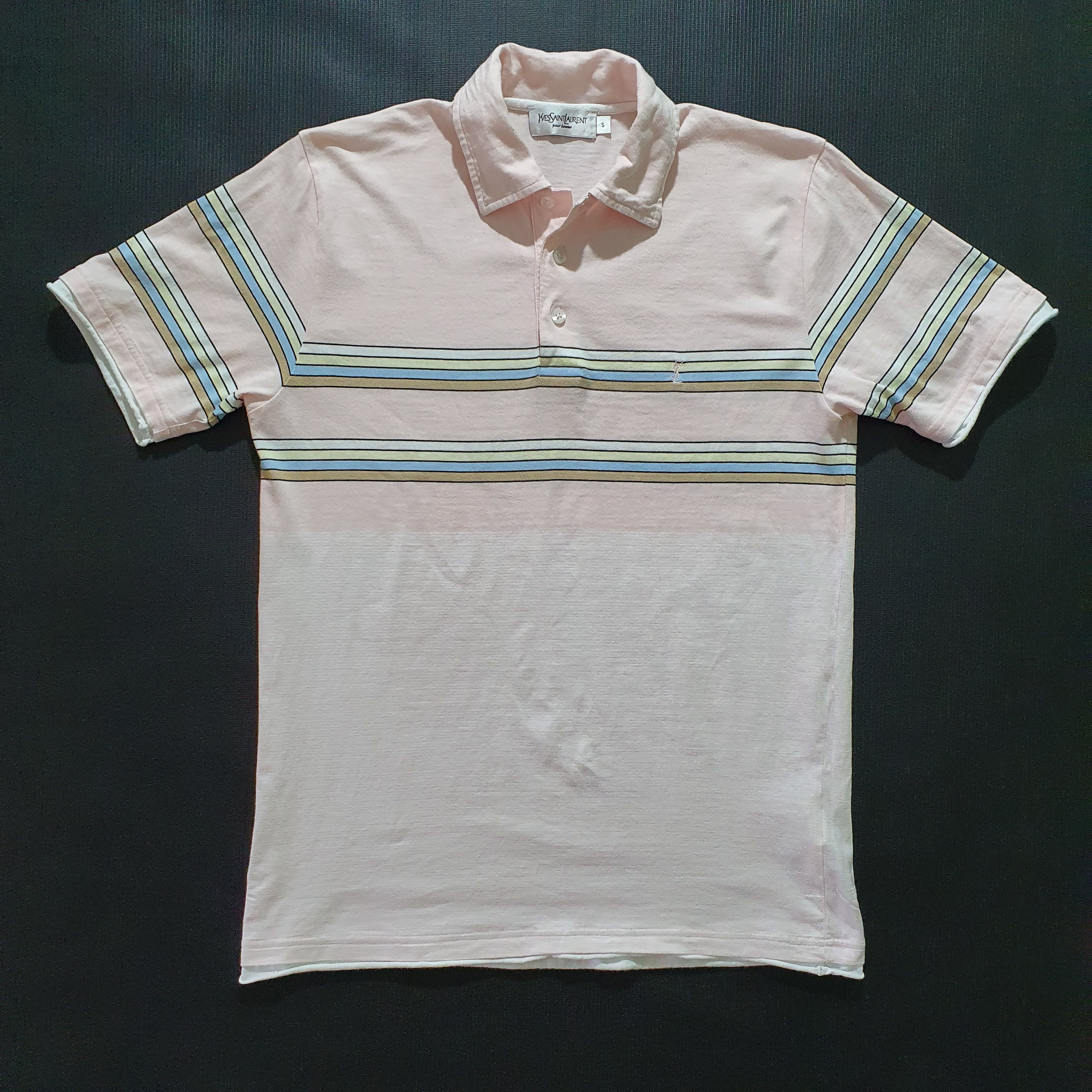 Yves Saint Laurent Rare Pastel YSL Yves Saint Laurent Polo Shirt Size US S / EU 44-46 / 1 - 8 Thumbnail