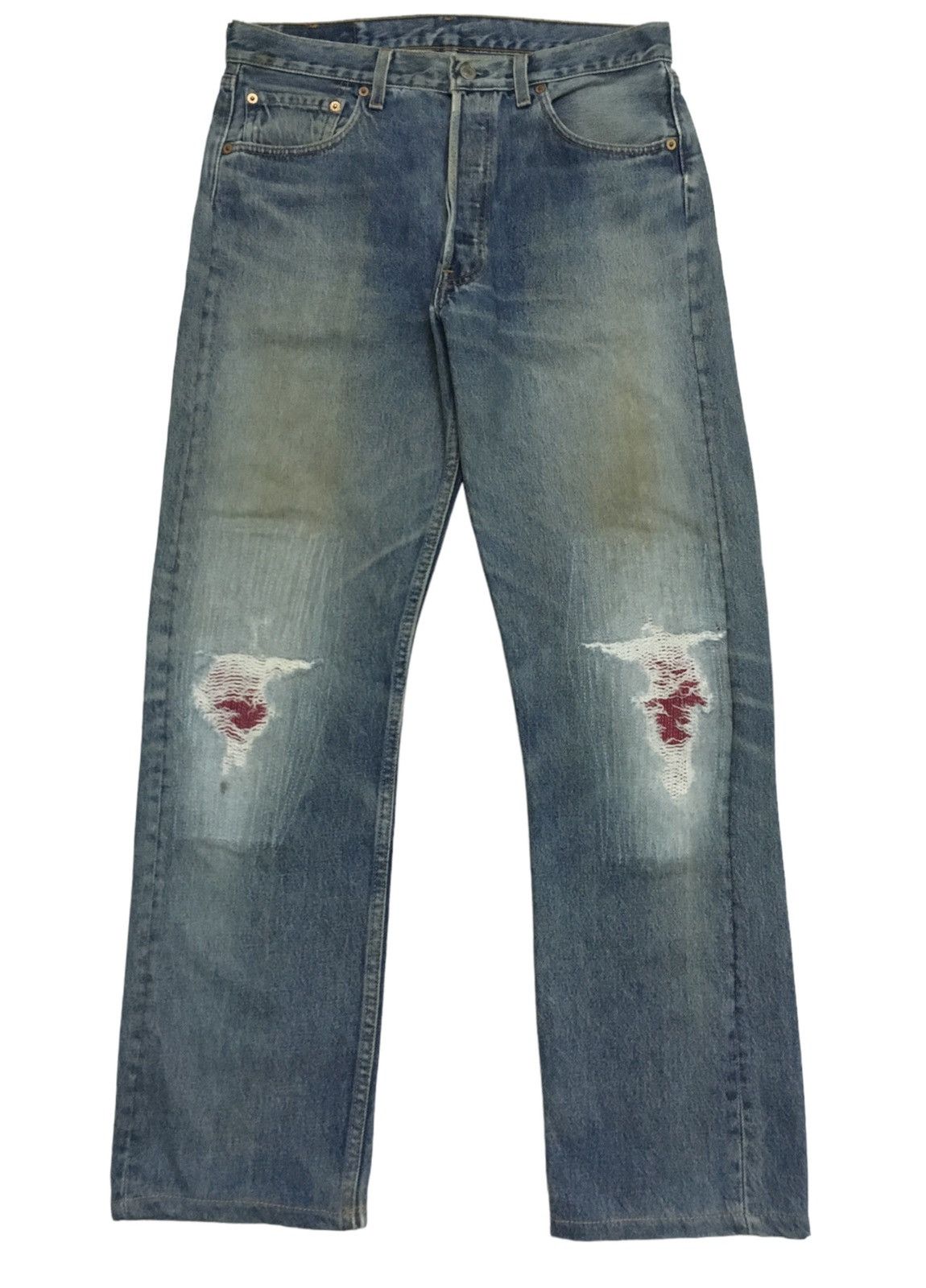 Rare Design Vintage Levis Lot 501 Patchwork Jeans 1990s