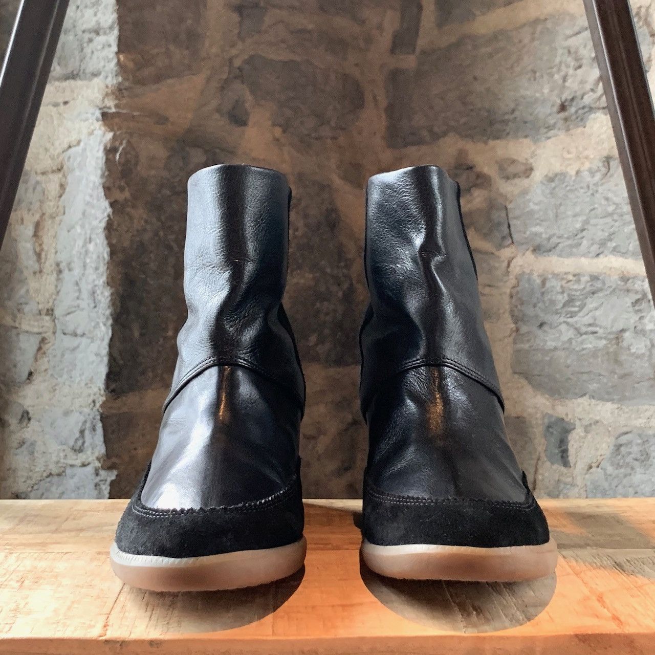 Isabel Marant Isabel Marant Black Suede Wedges Ankle Booties Size US 10 / IT 40 - 3 Thumbnail
