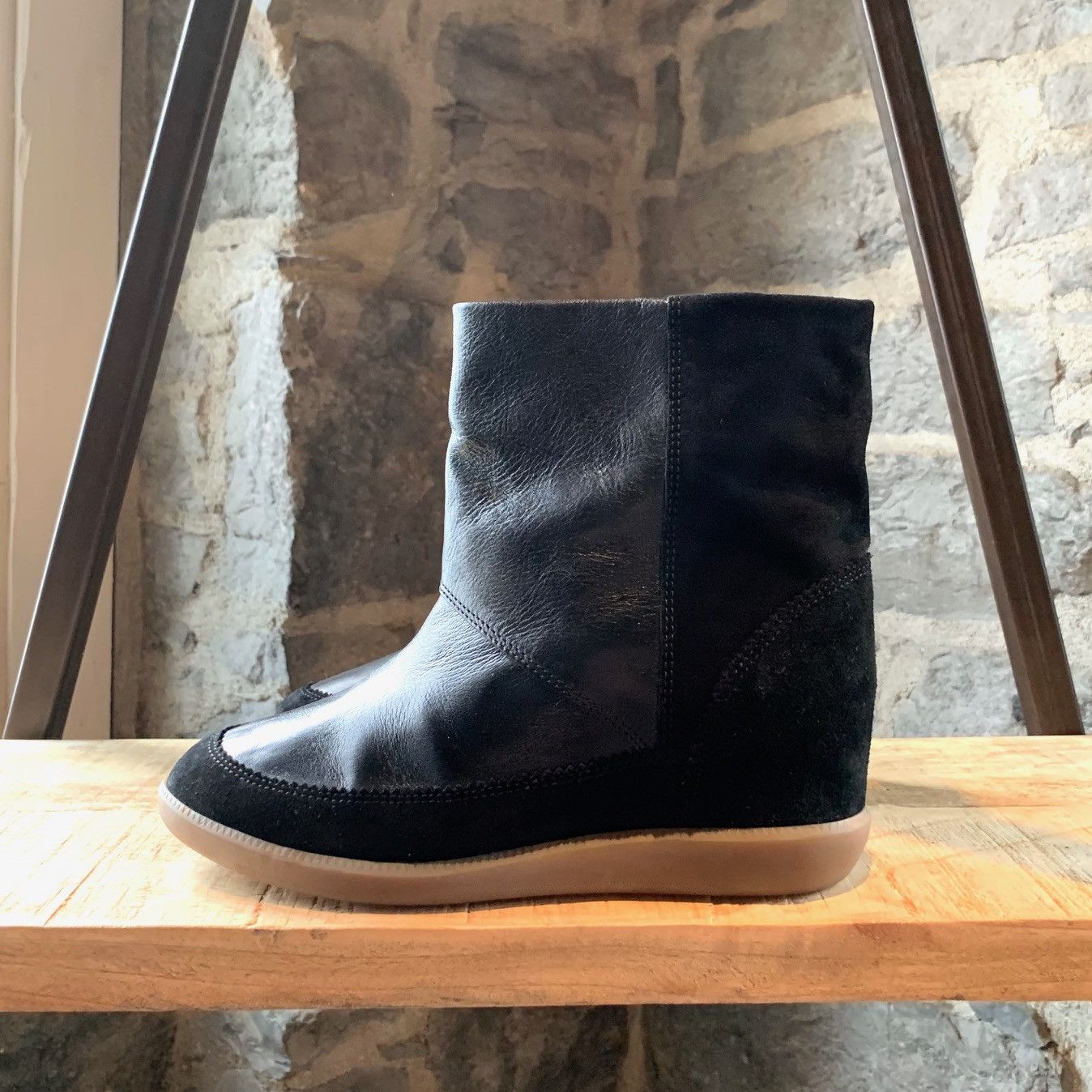 Isabel Marant Isabel Marant Black Suede Wedges Ankle Booties Size US 10 / IT 40 - 5 Thumbnail