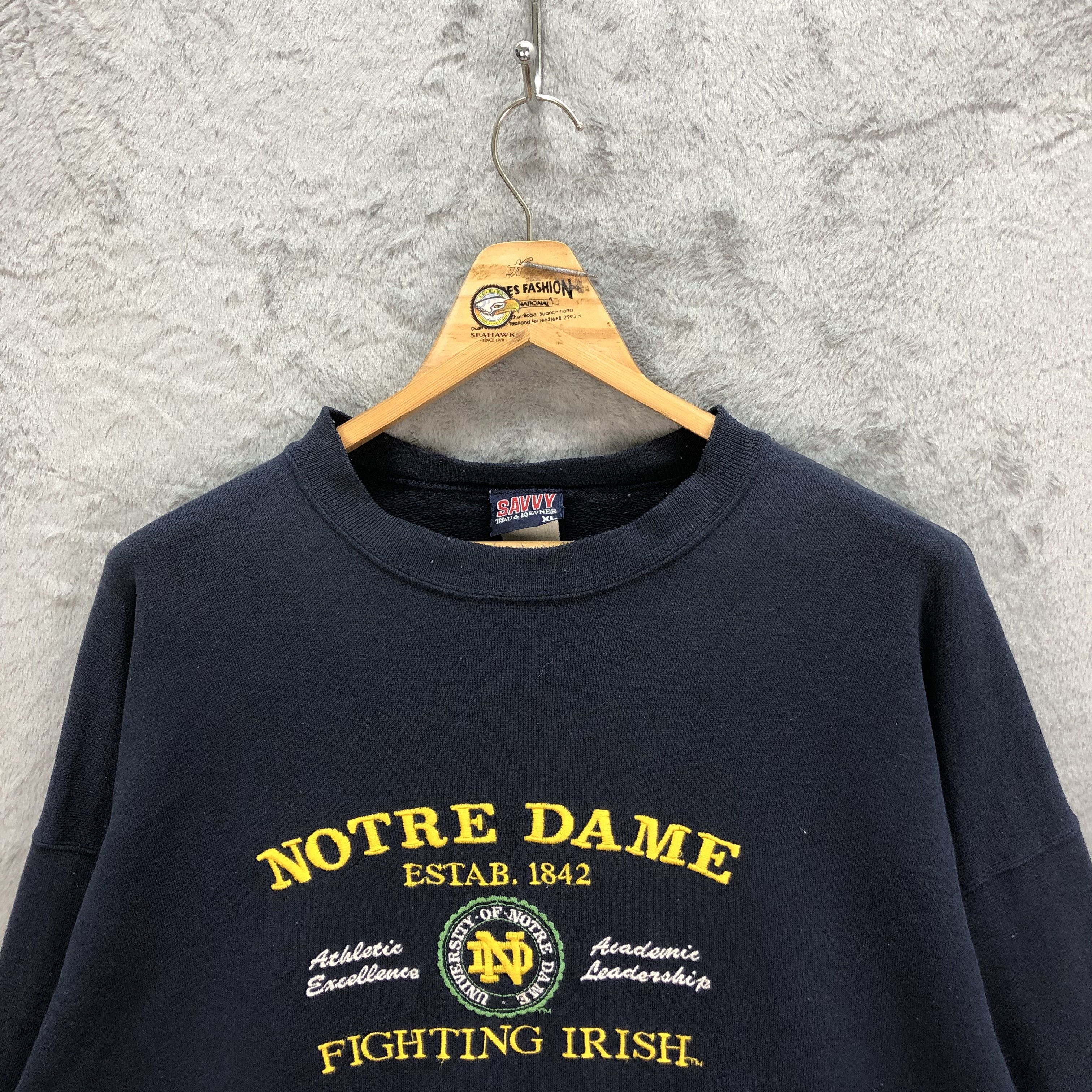 NFL VINTAGE NOTRE DAME FIGHTING IRISH SWEATSHIRT #5224-180 Size US XL / EU 56 / 4 - 2 Thumbnail