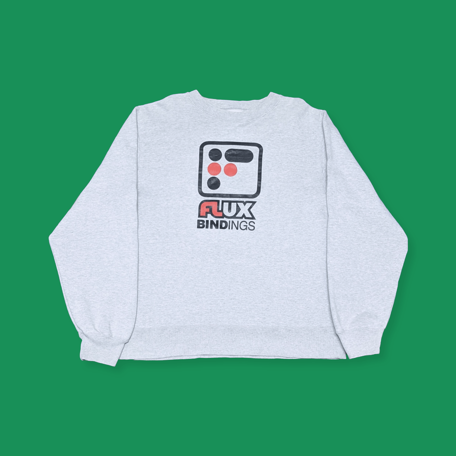 Vintage Vintage 90s Flux Bindings Snowboards Logo Sweatshirt Size US M / EU 48-50 / 2 - 1 Thumbnail