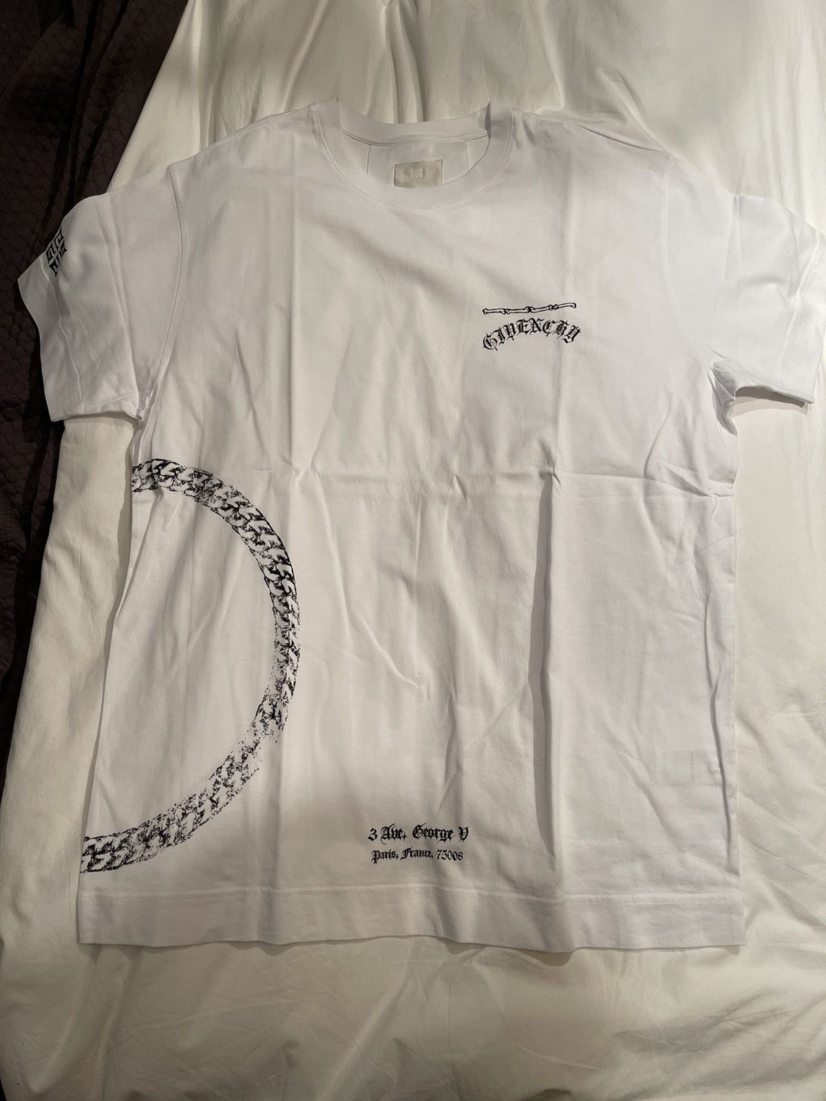 Givenchy Givenchy Oversized white ‘chain-link’ graphic T-shirt Size US S / EU 44-46 / 1 - 1 Thumbnail