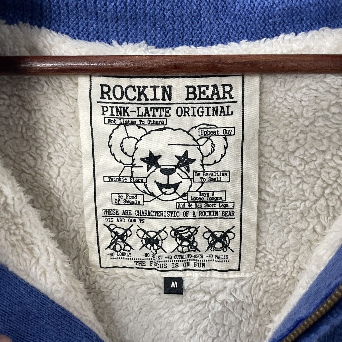 Japanese Brand Vintage Rockin Bear Zipper Ups Fleece Jacket Size US M / EU 48-50 / 2 - 5 Thumbnail