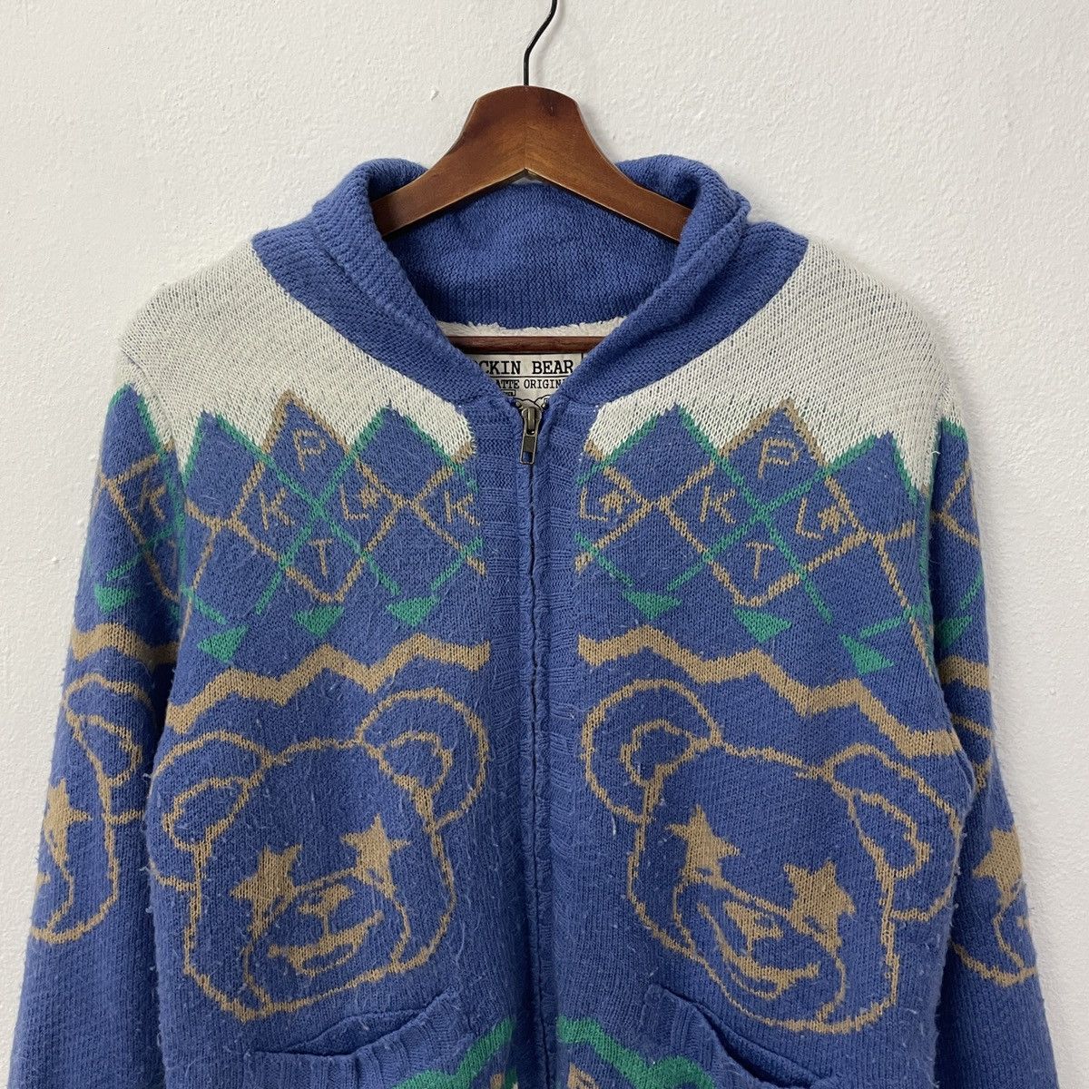 Japanese Brand Vintage Rockin Bear Zipper Ups Fleece Jacket Size US M / EU 48-50 / 2 - 4 Thumbnail