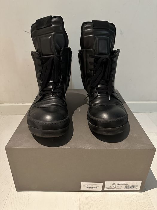 Rick Owens All black Geobaskets | Grailed
