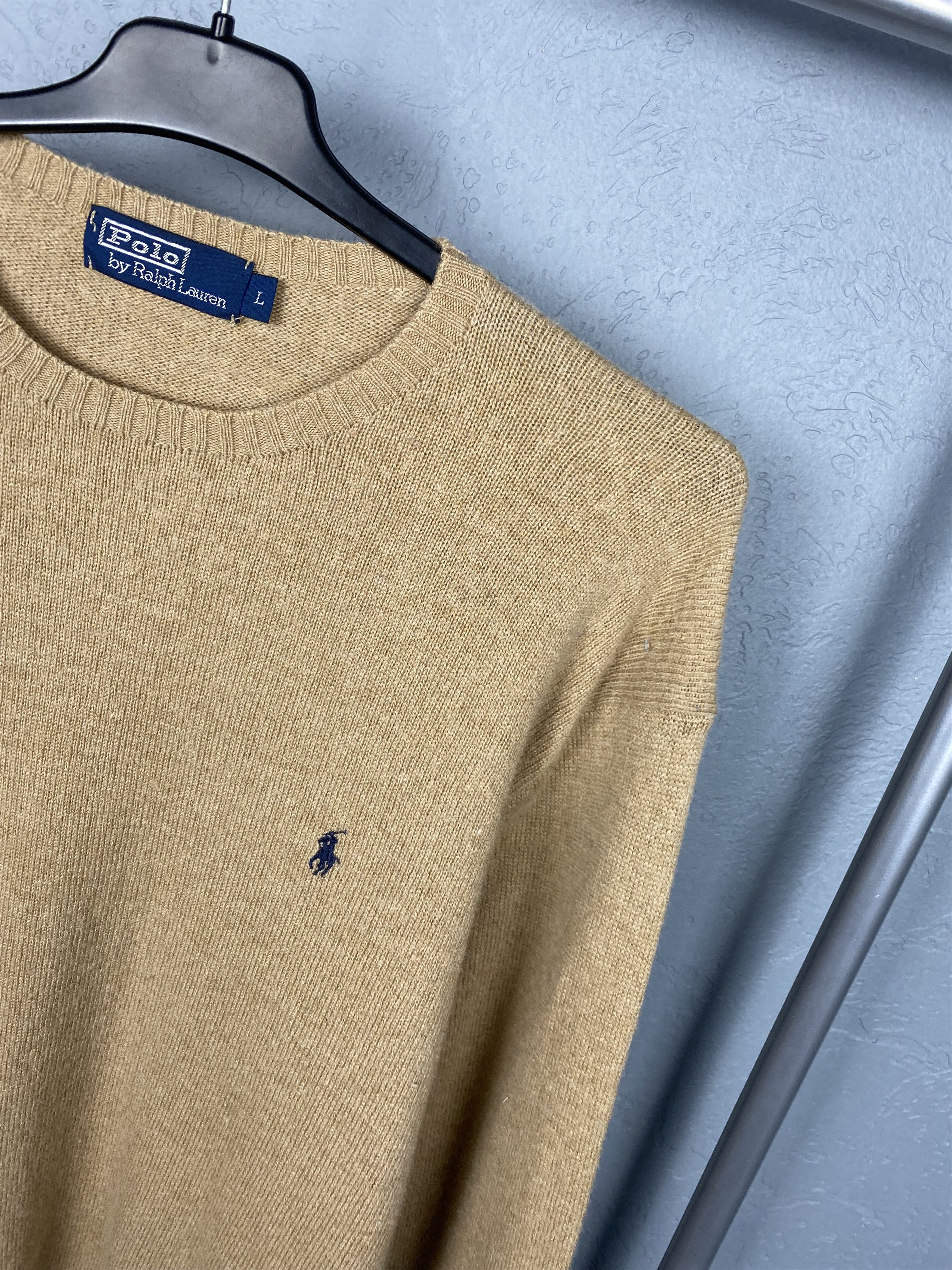 Polo Ralph Lauren × Ralph Lauren × Vintage Polo Ralph Lauren 90s Vintage Wool Knit Sweater Size US L / EU 52-54 / 3 - 2 Thumbnail