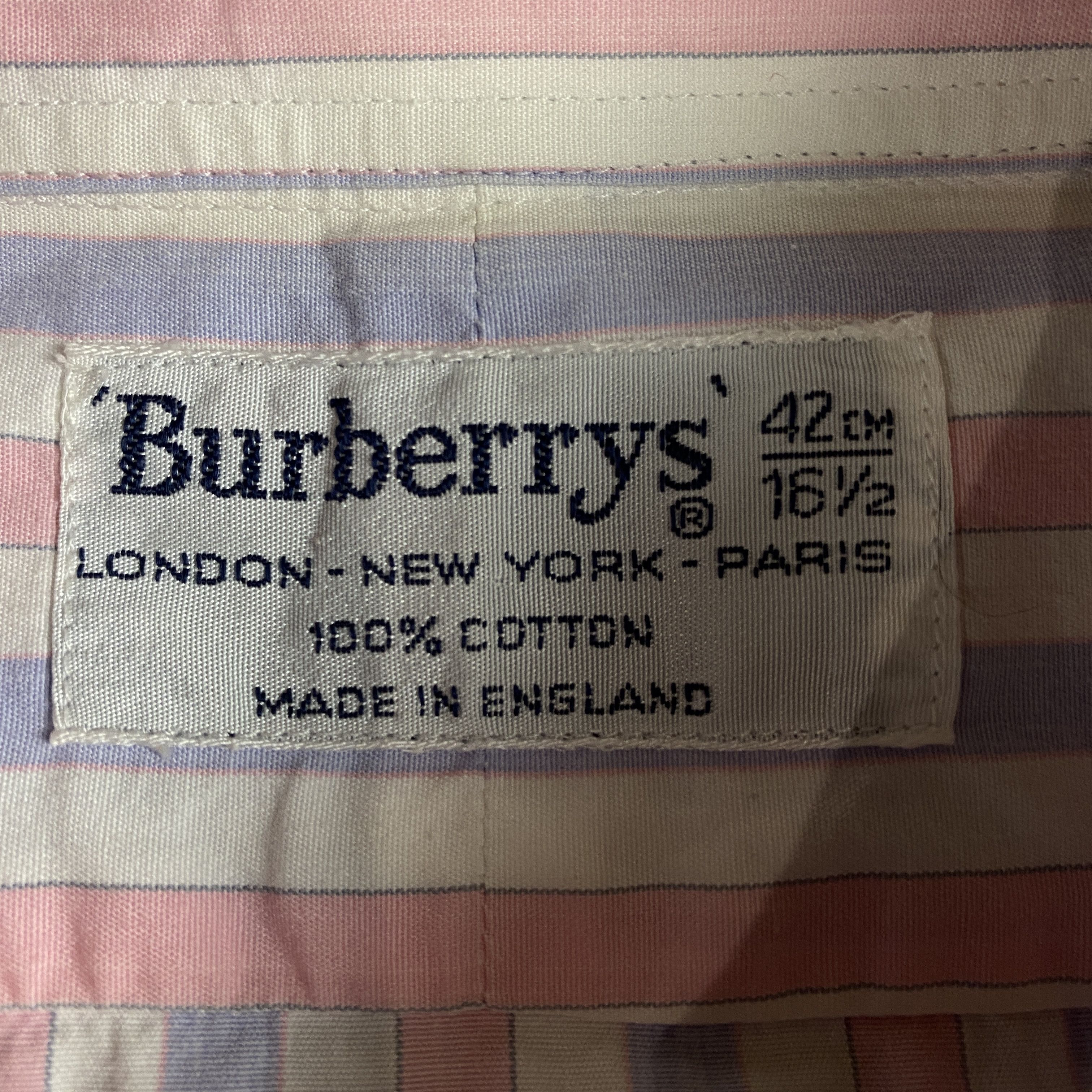 Burberry × Vintage Mens Shirt Long Sleeve Burberrys Vintage Size 42/16 Size US L / EU 52-54 / 3 - 4 Thumbnail