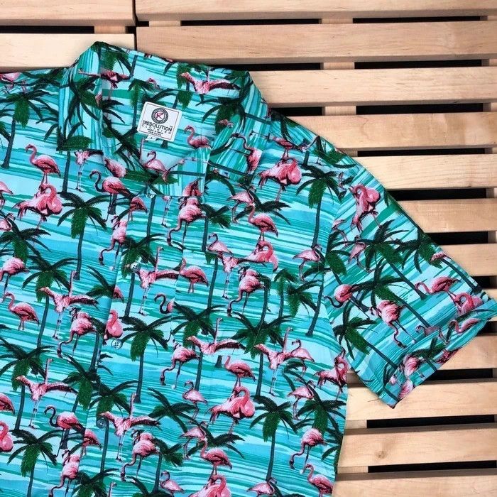 Vintage Vintage HAWAIIAN Shirt Short Sleeve Size L flamingo Size US L / EU 52-54 / 3 - 2 Thumbnail