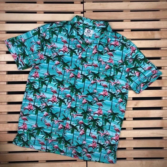 Vintage Vintage HAWAIIAN Shirt Short Sleeve Size L flamingo Size US L / EU 52-54 / 3 - 1 Thumbnail