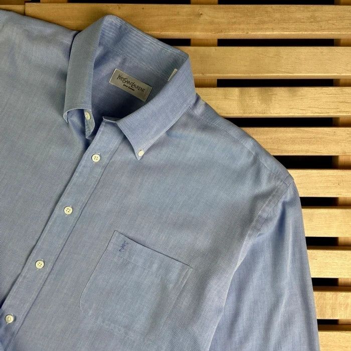 Yves Saint Laurent Shirt Long Sleeve Yves Saint Laurent Vintage Size 42/16.5 Size US XL / EU 56 / 4 - 2 Thumbnail