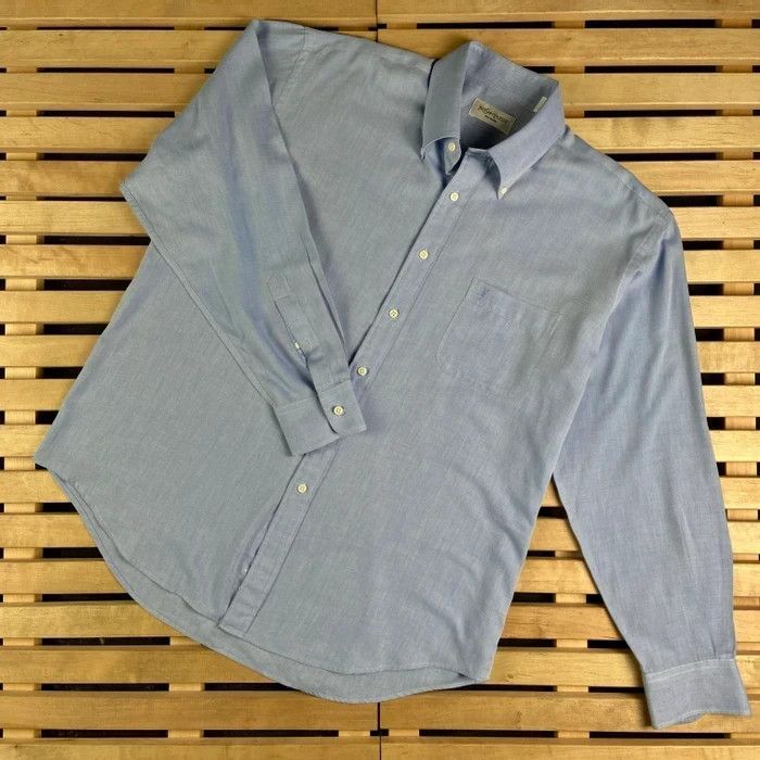 Yves Saint Laurent Shirt Long Sleeve Yves Saint Laurent Vintage Size 42/16.5 Size US XL / EU 56 / 4 - 1 Thumbnail