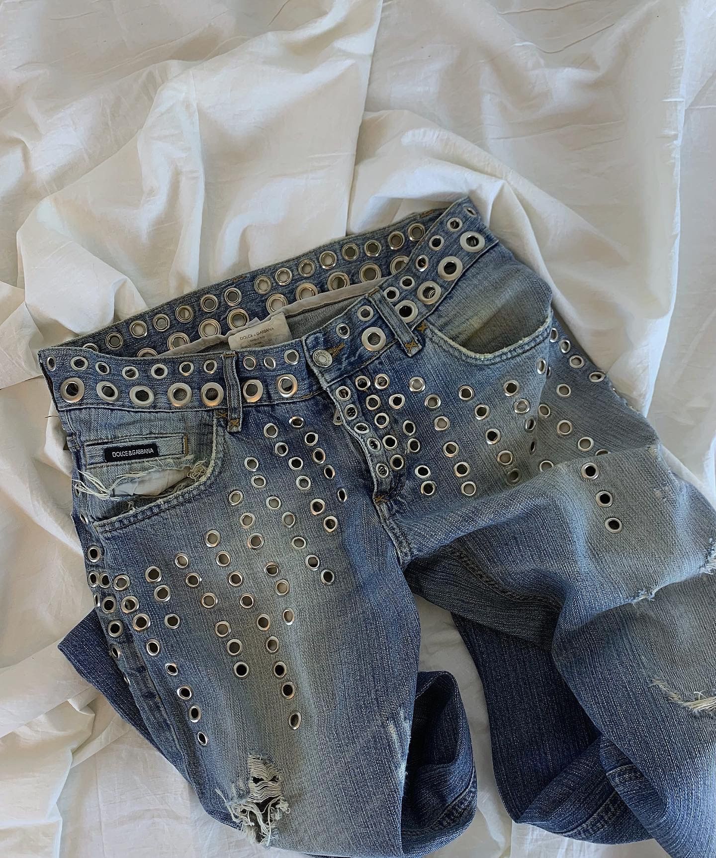 Dolce & Gabbana Dolce & Gabbana Eyelet Studded Bondage Holed
