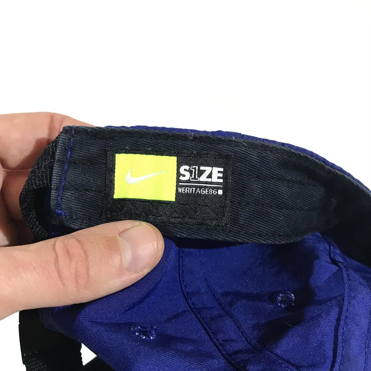 Nike × Vintage Vintage Y2K Nike Blue Cap Metal Swoosh Size ONE SIZE - 8 Thumbnail