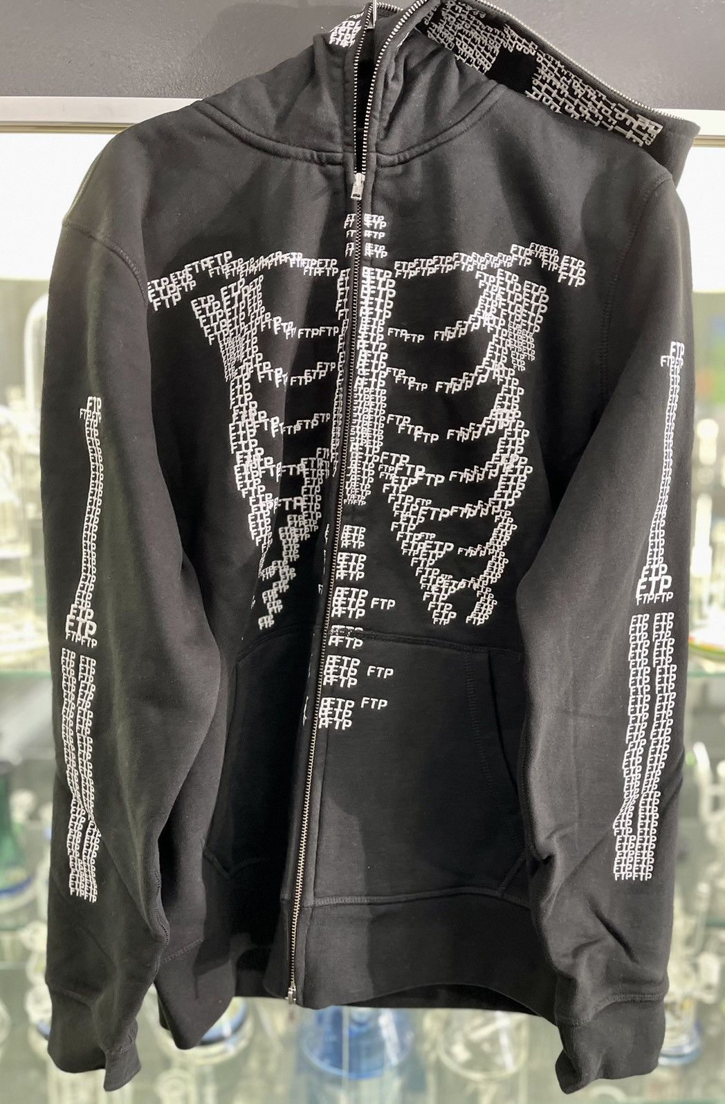 FTP Skeleton Full Zip Hoodie Black (2021) Size XXL