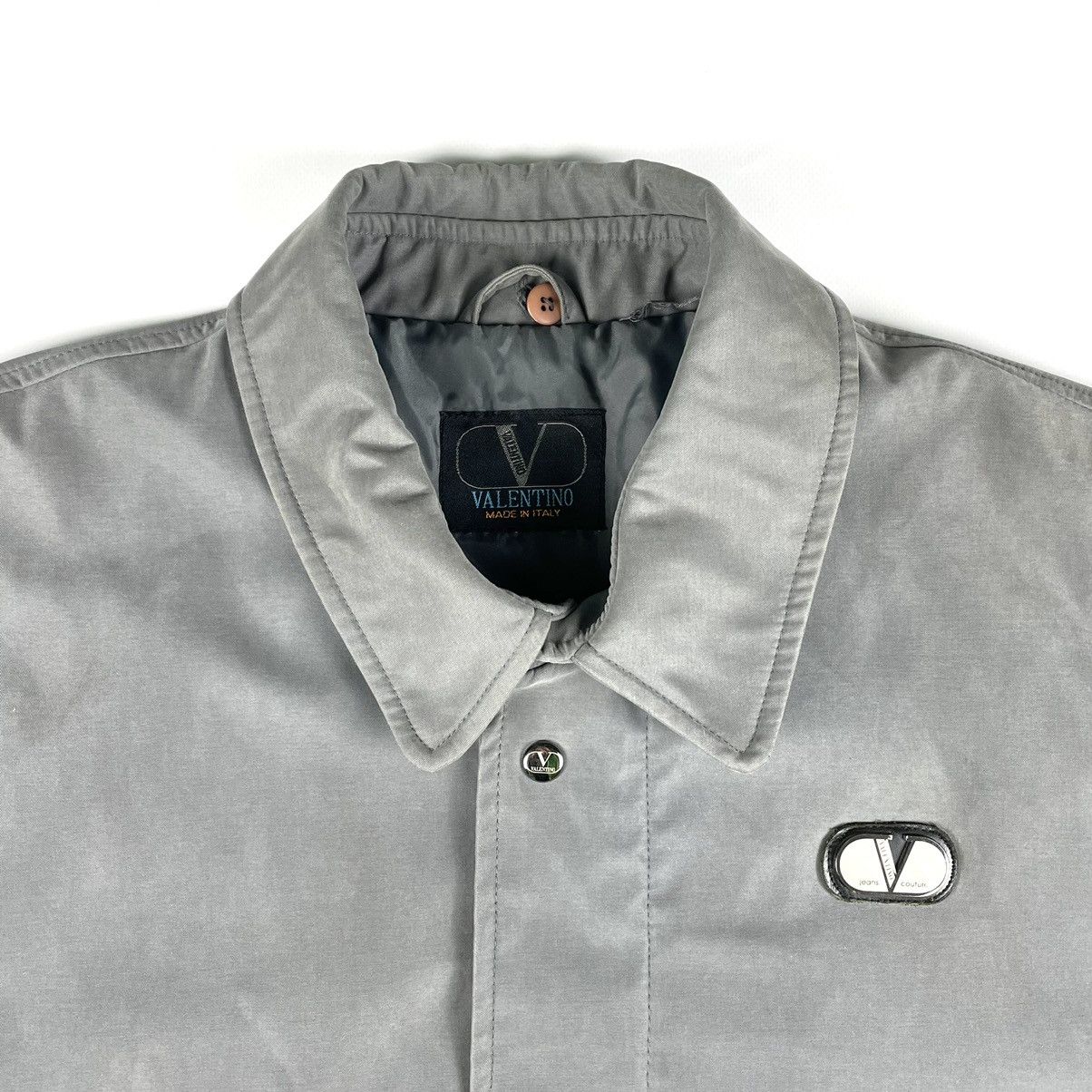 Japanese Brand Vintage Valentino Gray Jacket Made in Italy Size: L-XL Size US L / EU 52-54 / 3 - 3 Thumbnail