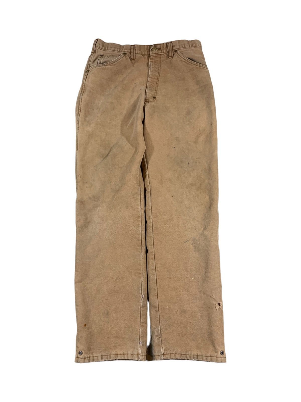 Dickies Vintage Dickies Lined Work Pants Faded Brown 34x34 Size US 34 / EU 50 - 1 Thumbnail