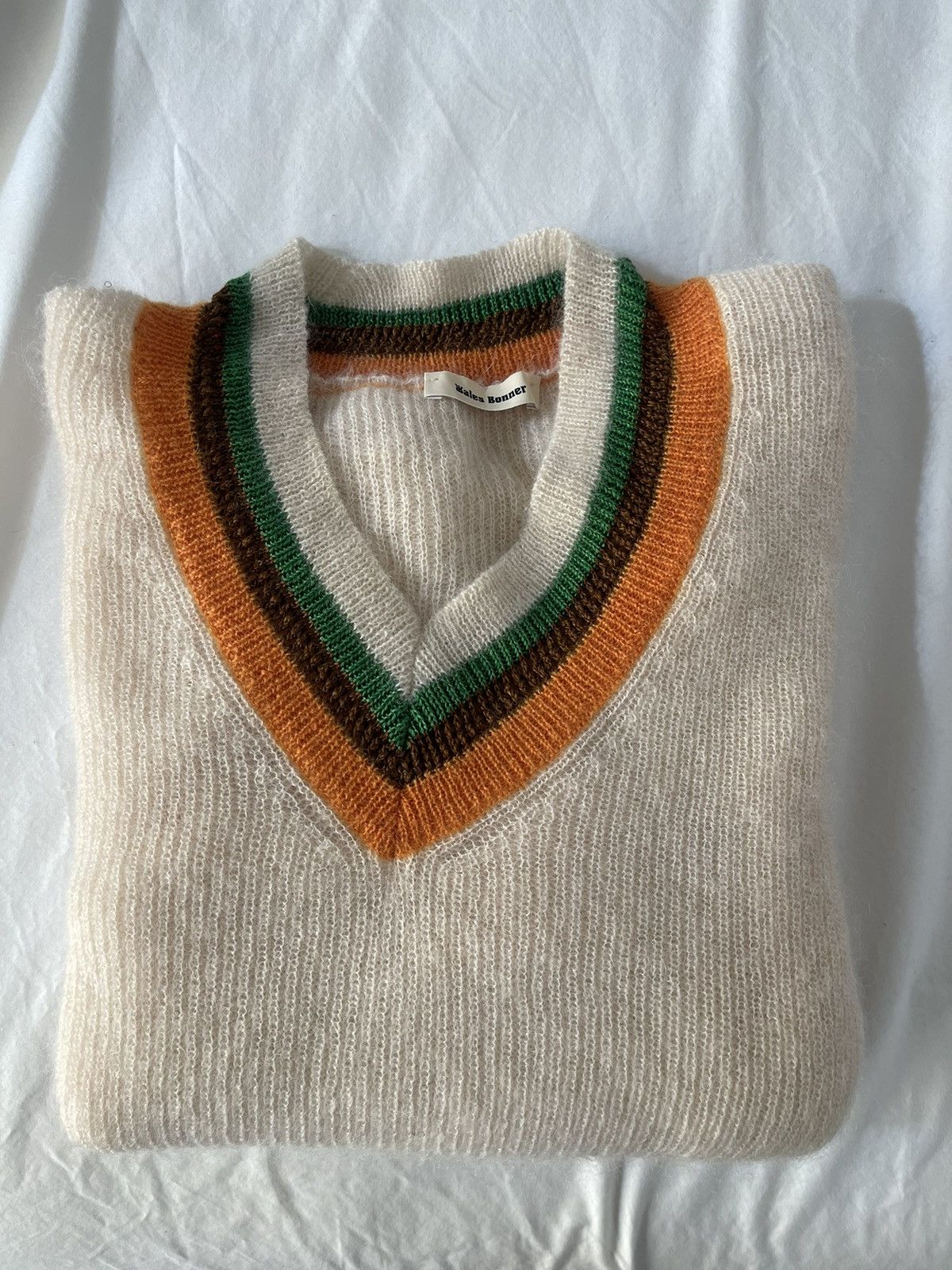 Wales Bonner Wales Bonner Off-White Mohair Saint Sweater Size US L / EU 52-54 / 3 - 3 Thumbnail
