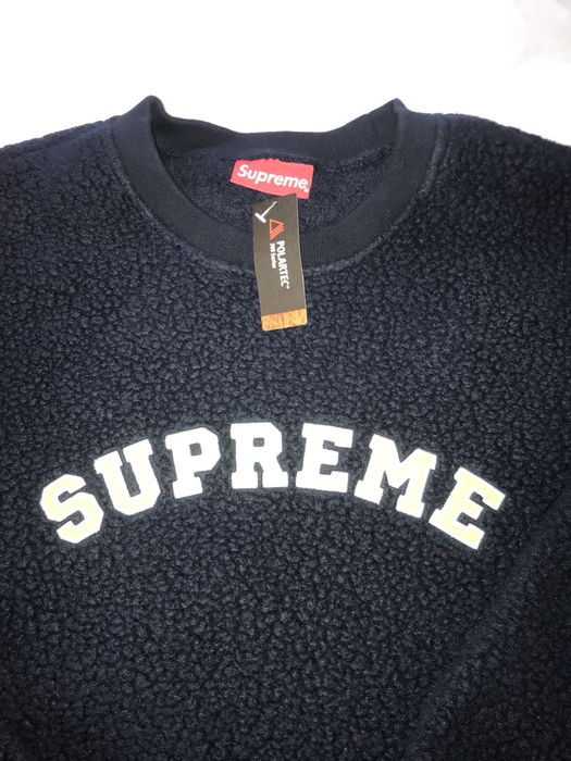 人気の定番 Supreme - Polartec Deep Pile Crewneck M - トップス