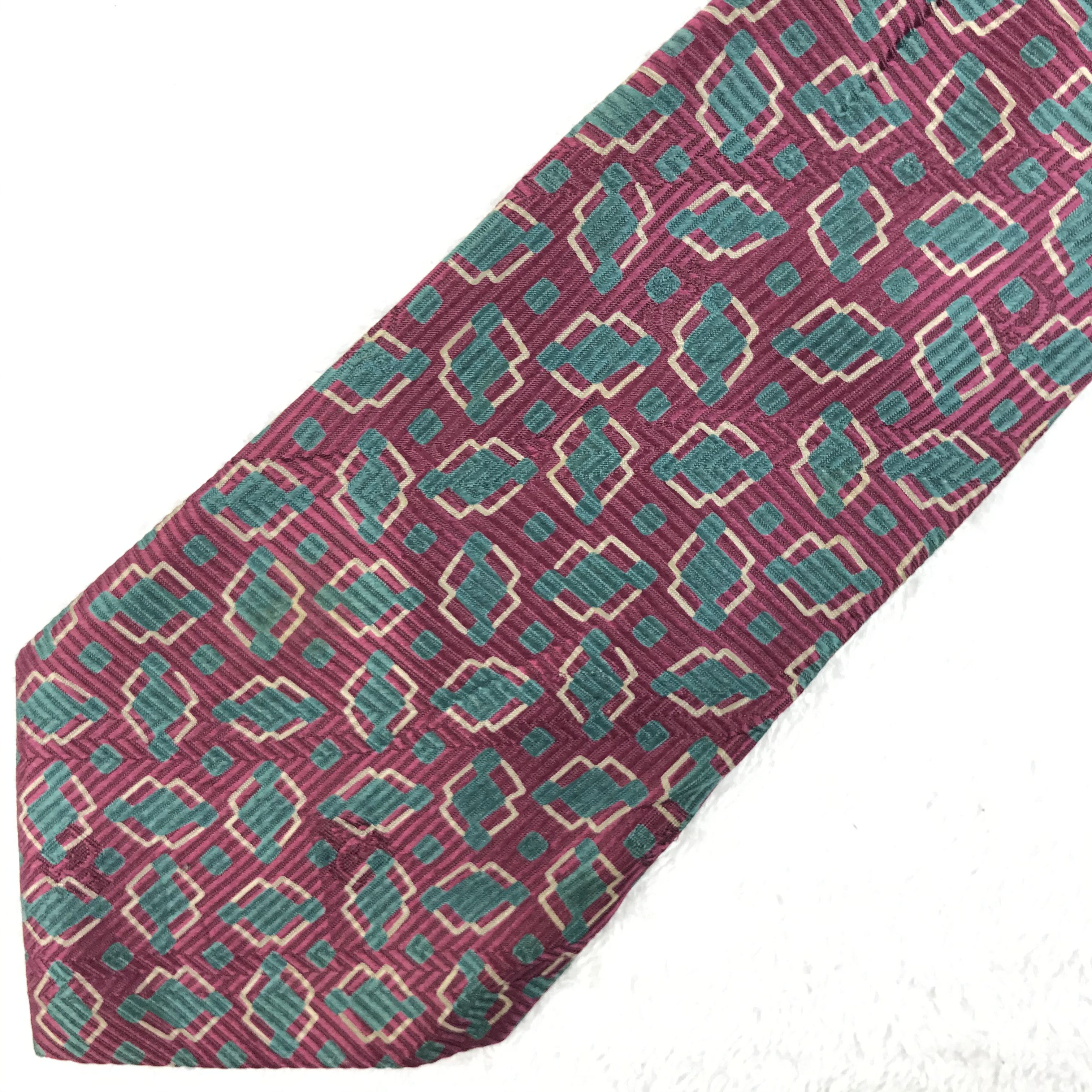 Designer × Vintage CD110 Vintage Christian Dior Pure Silk Necktie Full Monogram Size ONE SIZE - 8 Thumbnail